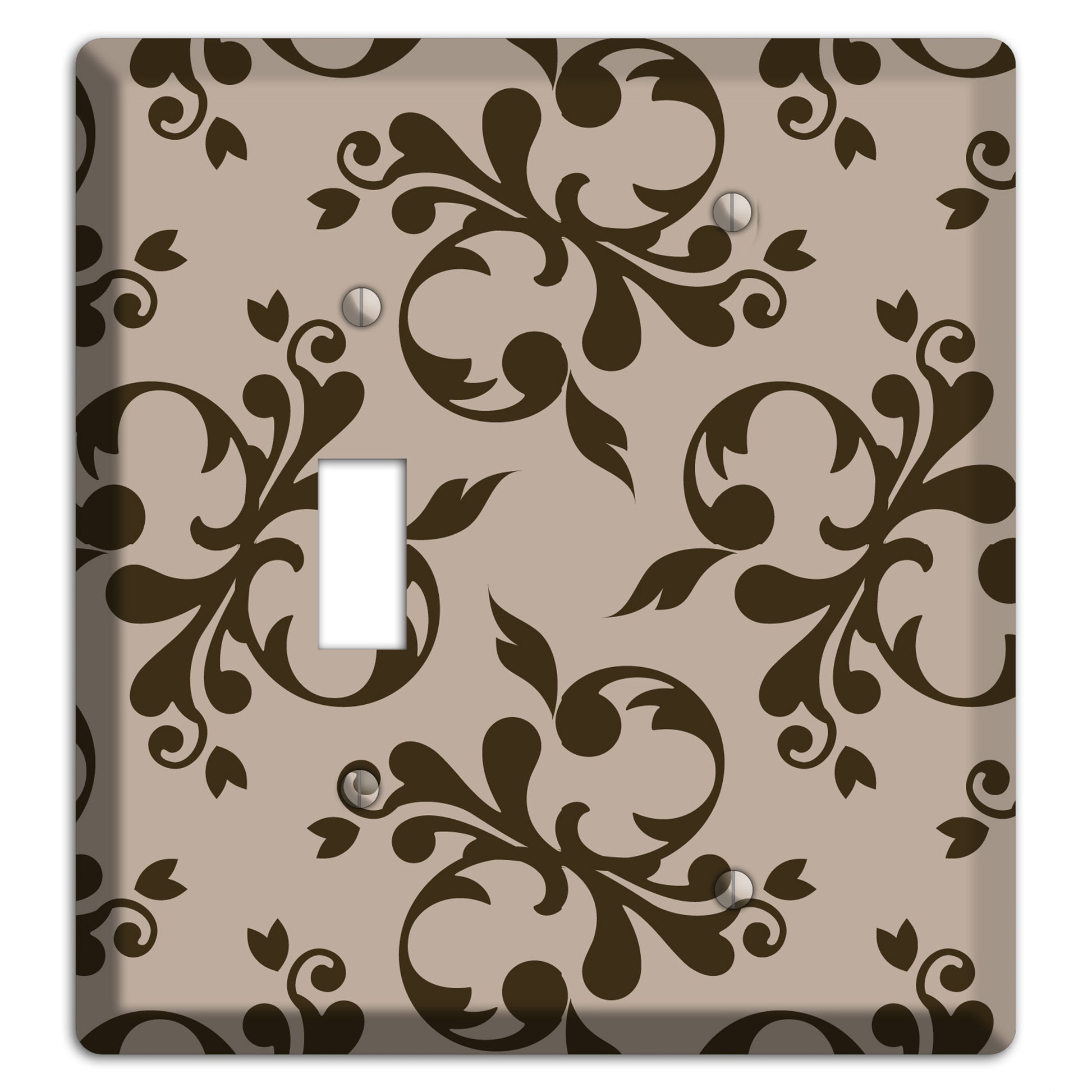 Beige Victorian Toile Toggle / Blank Wallplate