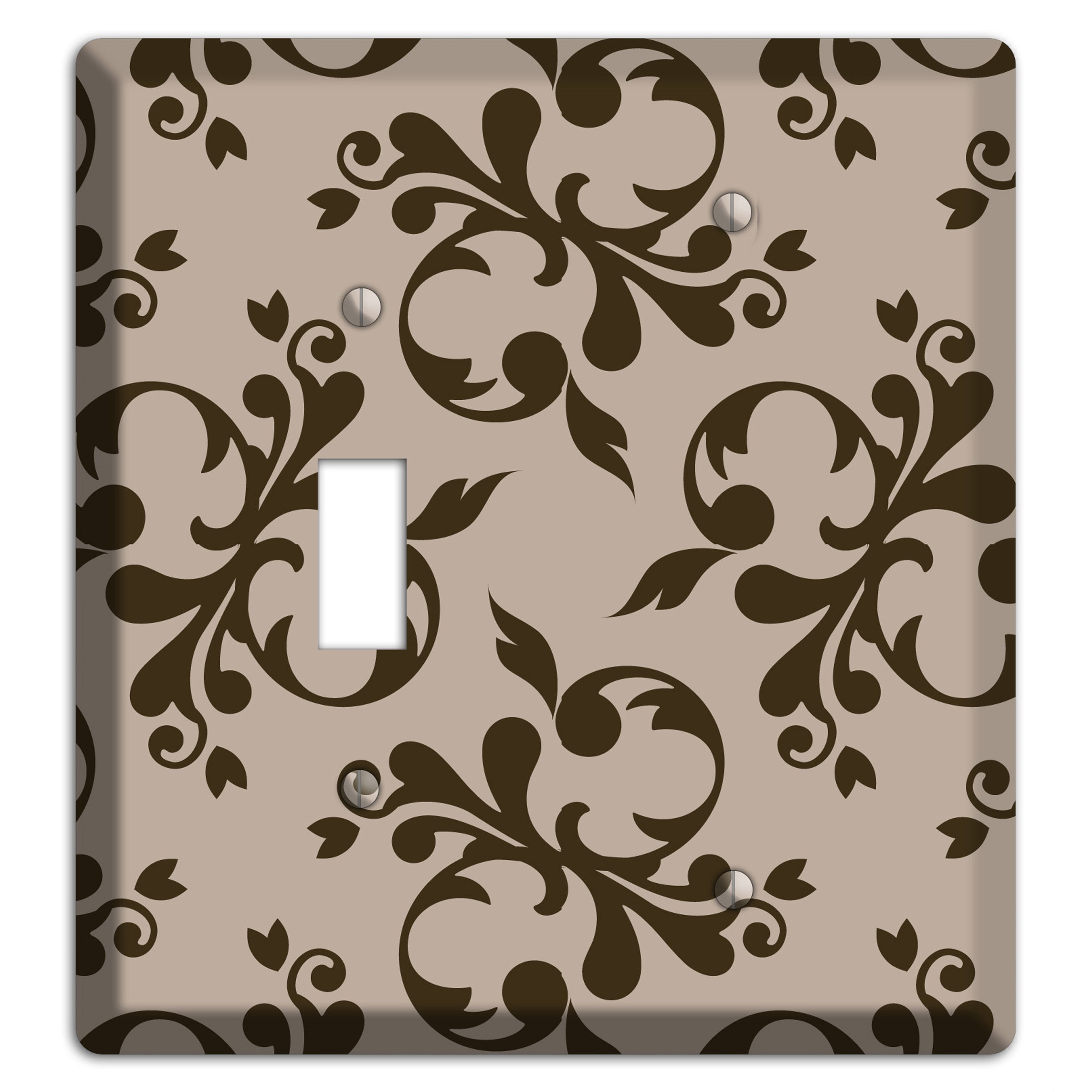 Beige Victorian Toile Toggle / Blank Wallplate