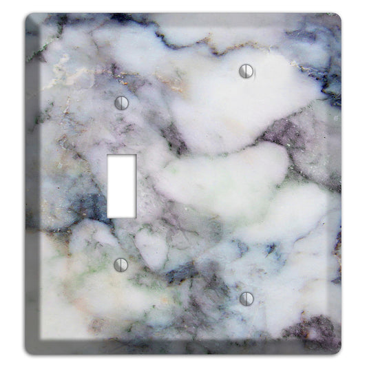 Bermuda Gray Marble Toggle / Blank Wallplate