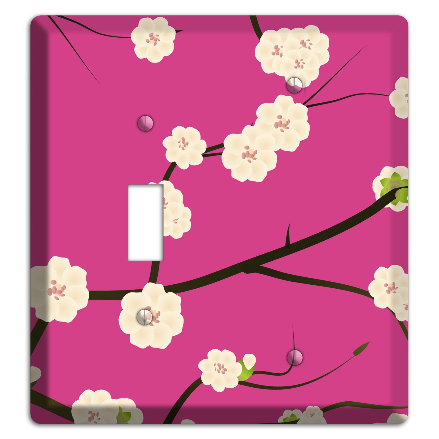 Pink Cherry Blossoms 2 Toggle / Blank Wallplate