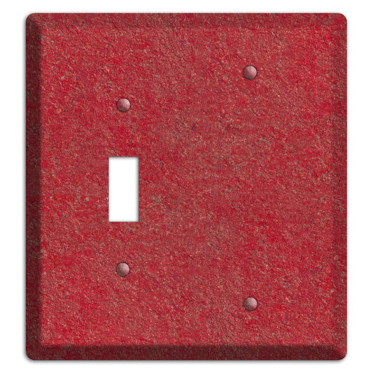 Stucco Red Toggle / Blank Wallplate