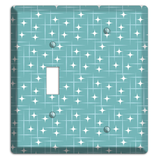 Blue Star Burst Toggle / Blank Wallplate