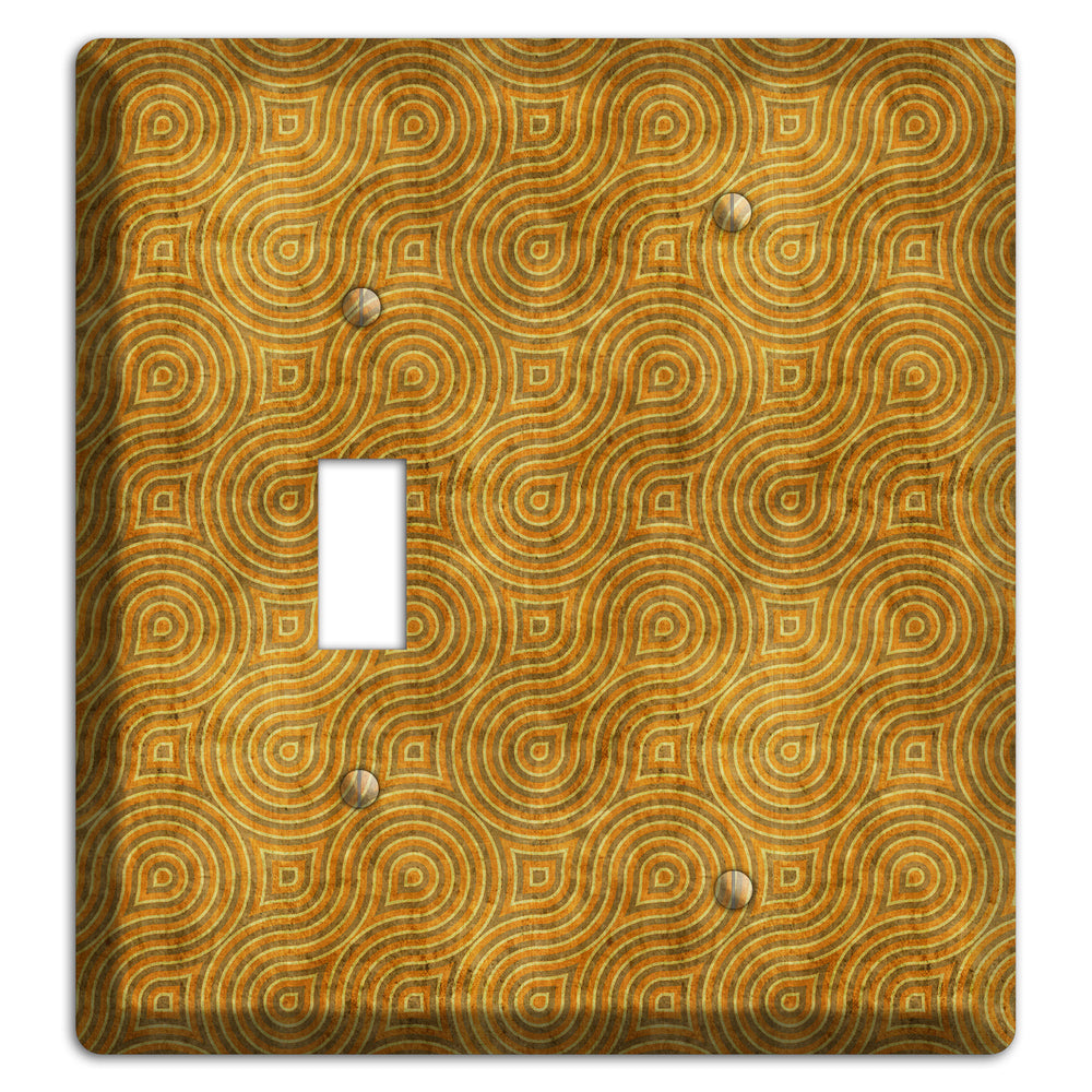 Mustard Swirl Toggle / Blank Wallplate