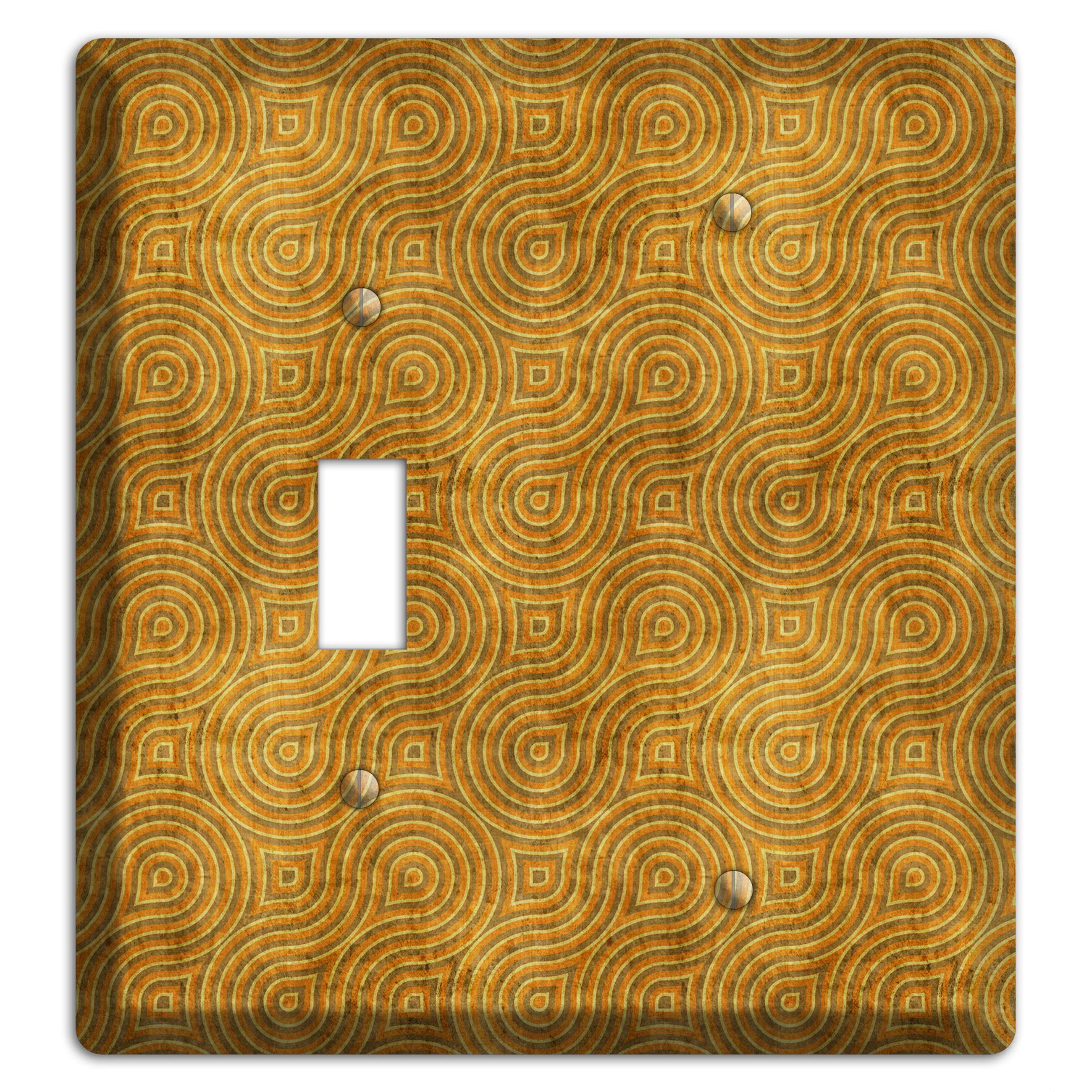 Mustard Swirl Toggle / Blank Wallplate
