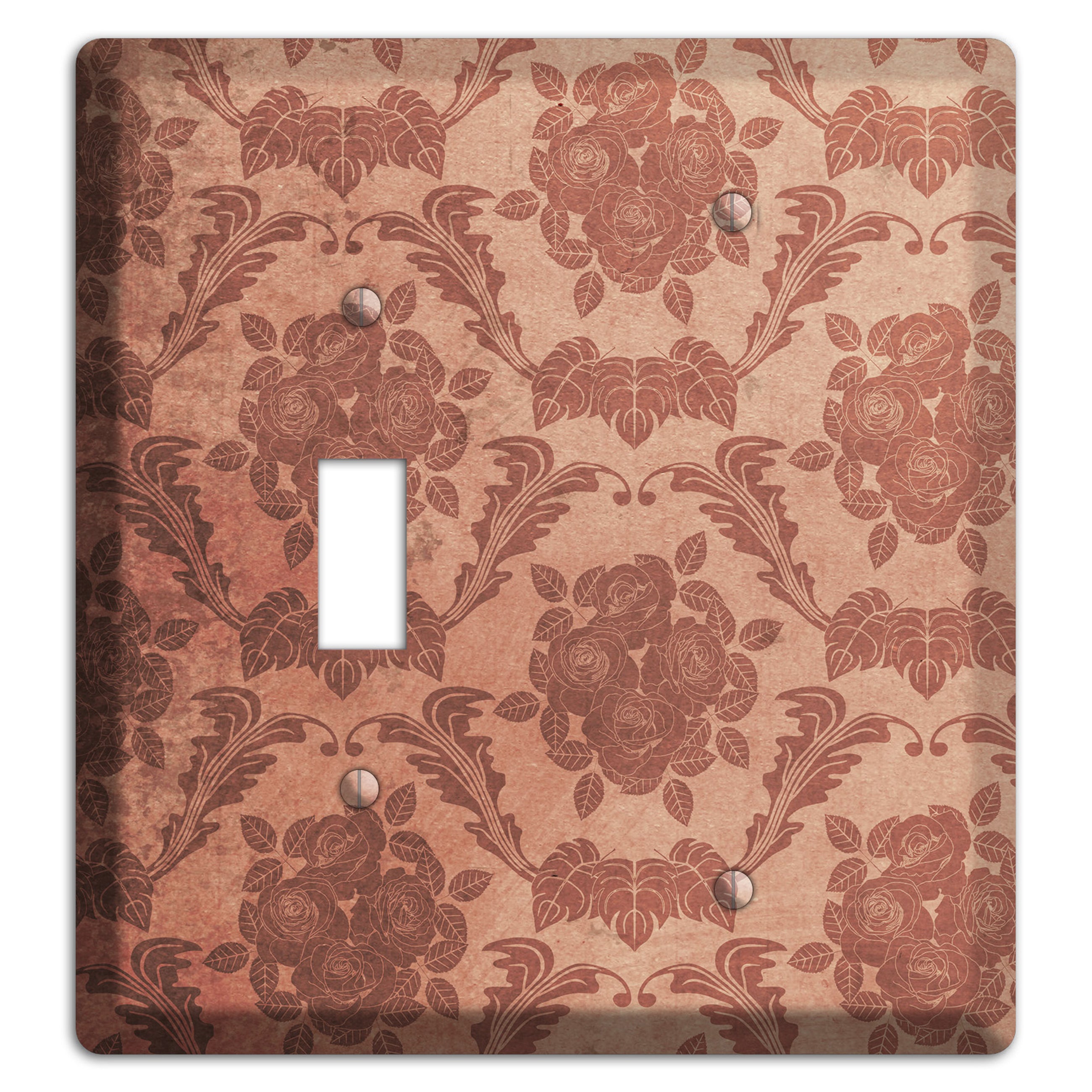 Old Rose Vintage Rose Damask Toggle / Blank Wallplate