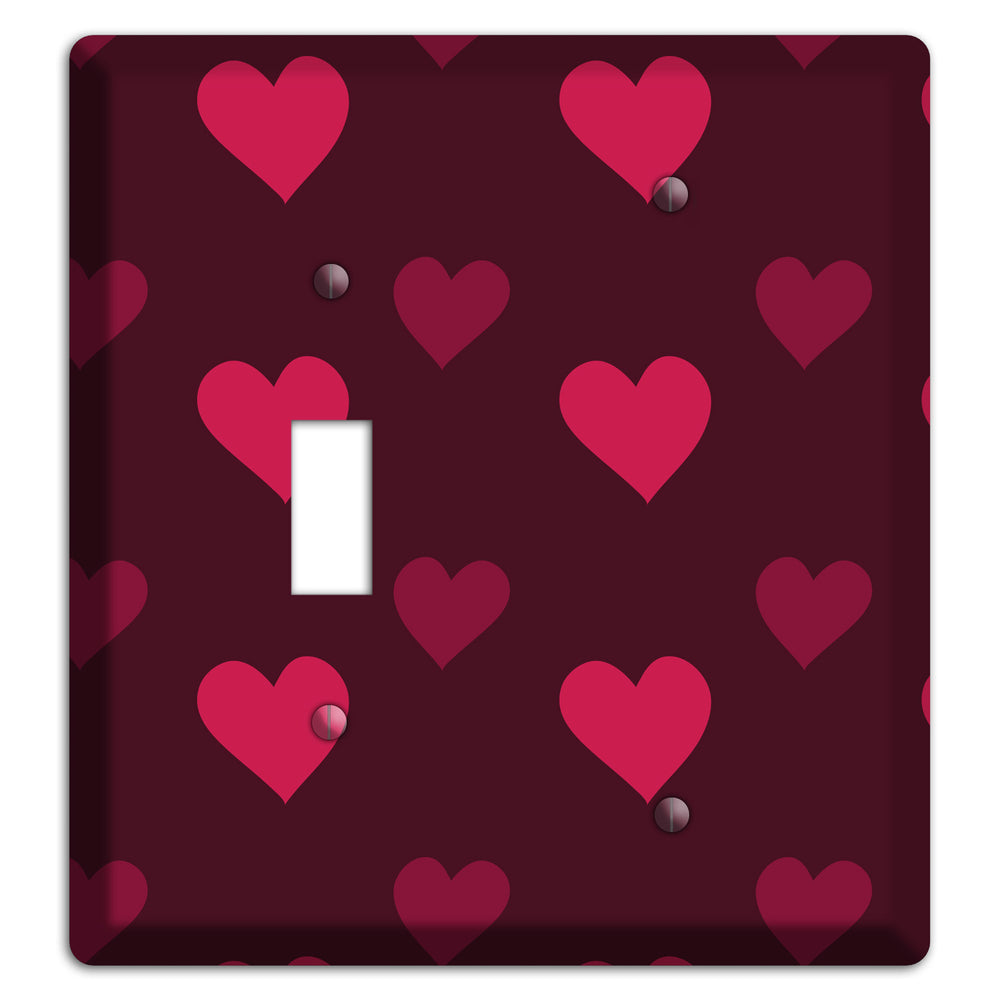 Tiled Large Hearts Toggle / Blank Wallplate