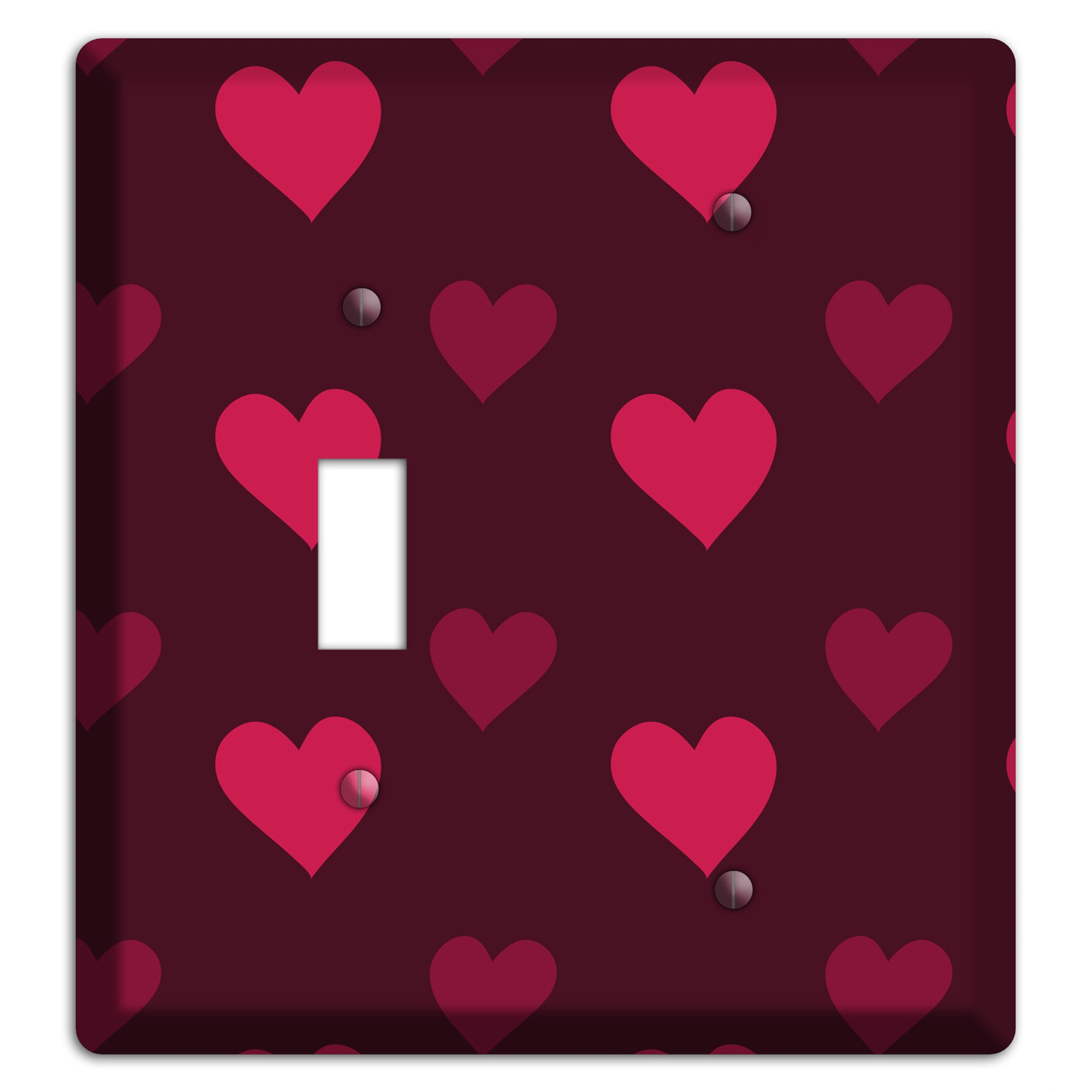 Tiled Large Hearts Toggle / Blank Wallplate