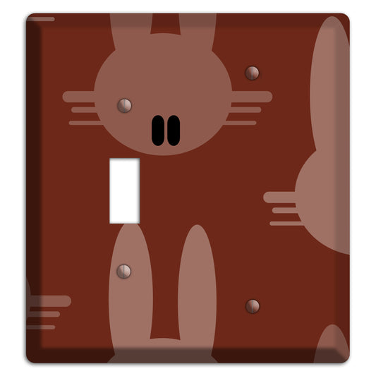 Maroon Bunny Toggle / Blank Wallplate