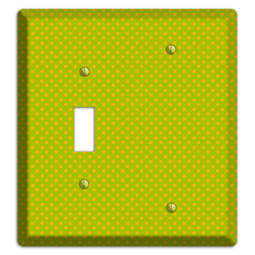Multi Lime Tiny Polka Dots Toggle / Blank Wallplate