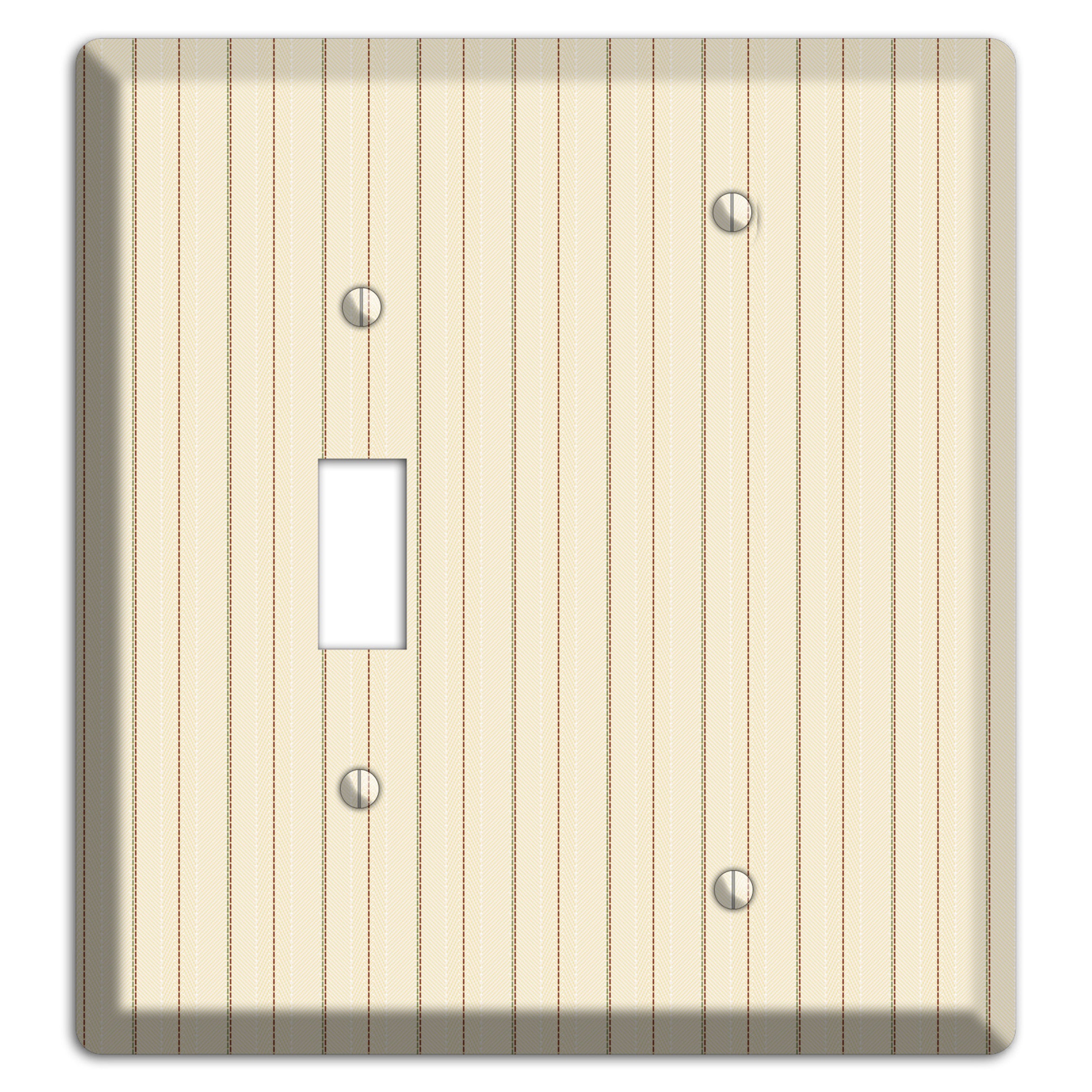 Off White Pinstripe Toggle / Blank Wallplate