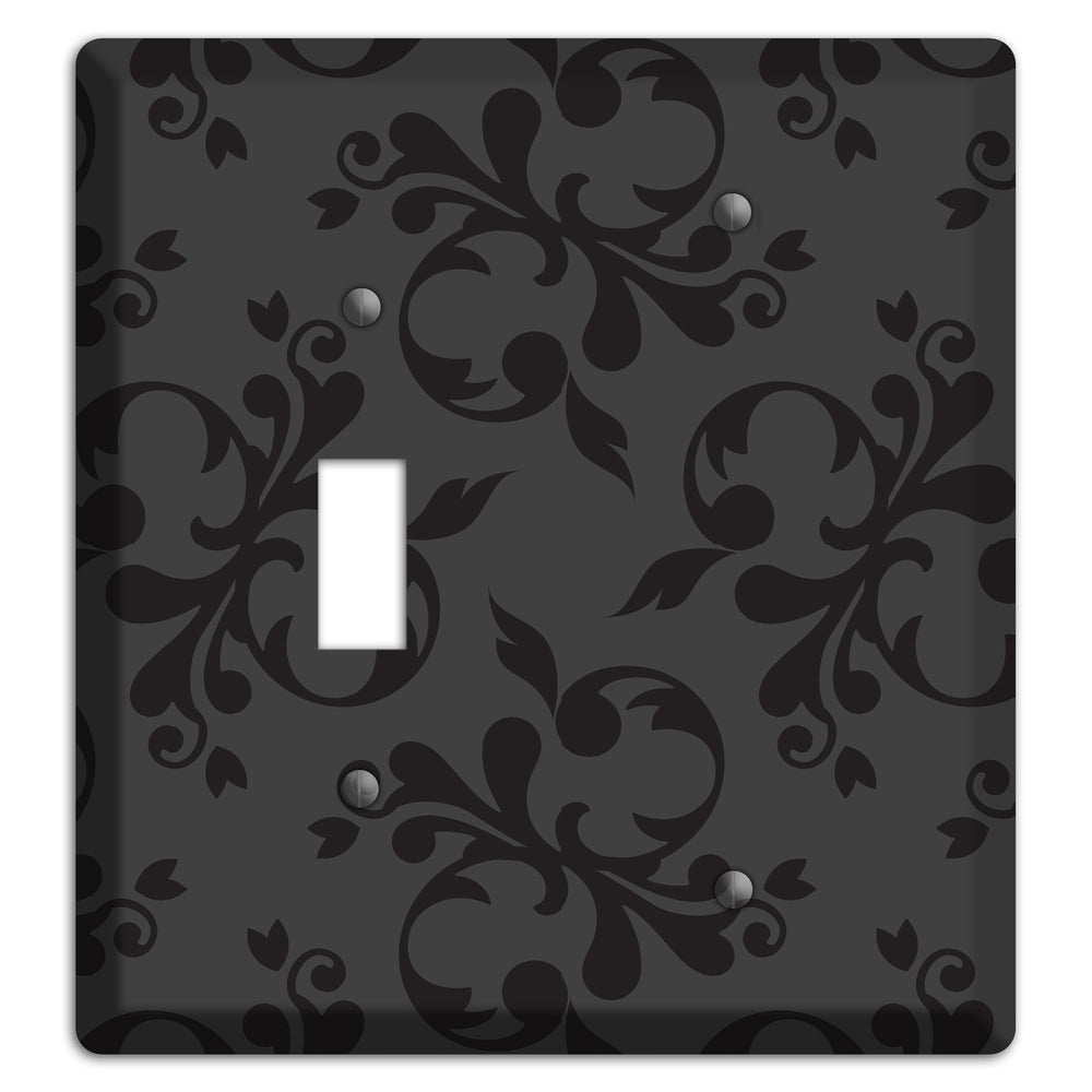 Grey Victorian Toile Toggle / Blank Wallplate