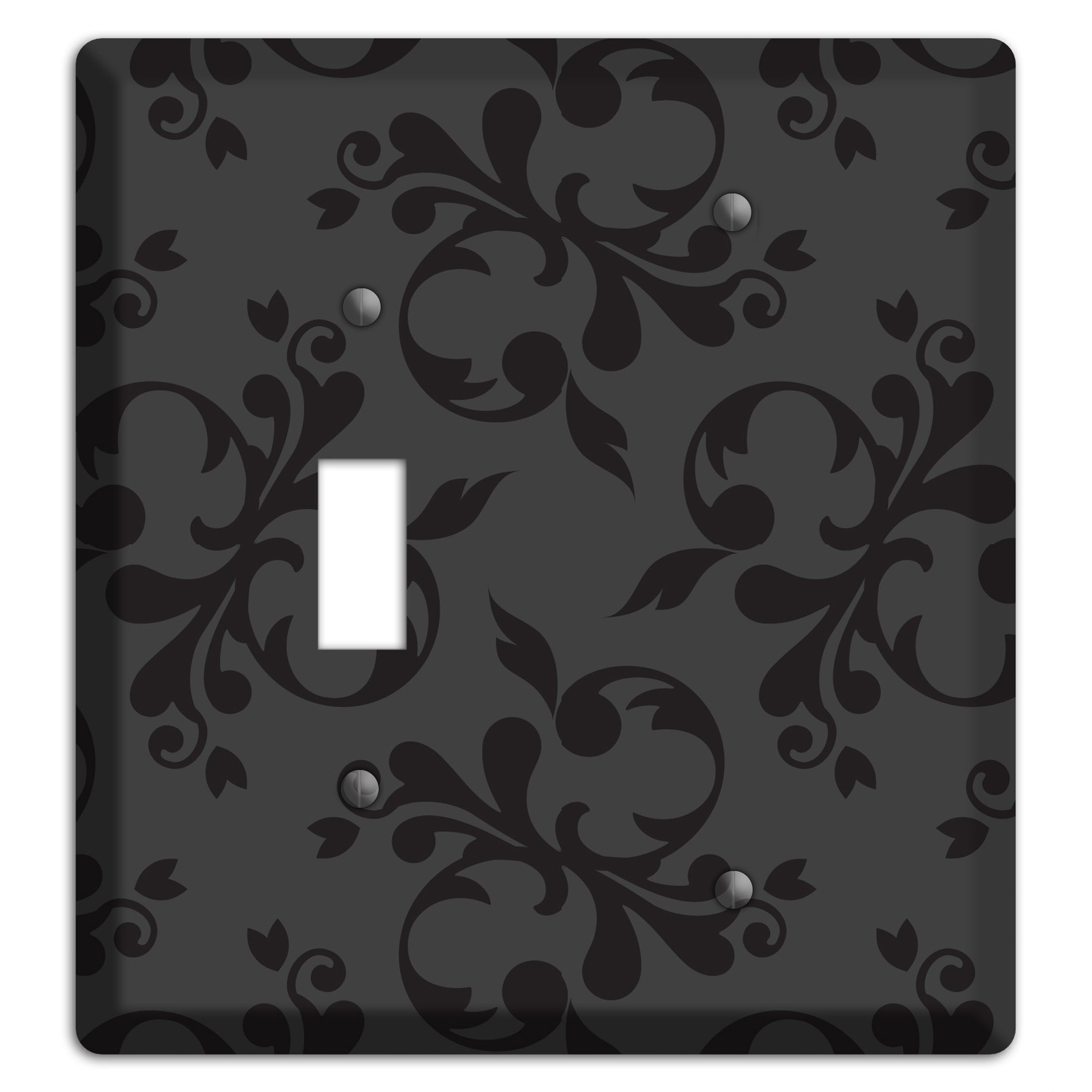 Grey Victorian Toile Toggle / Blank Wallplate