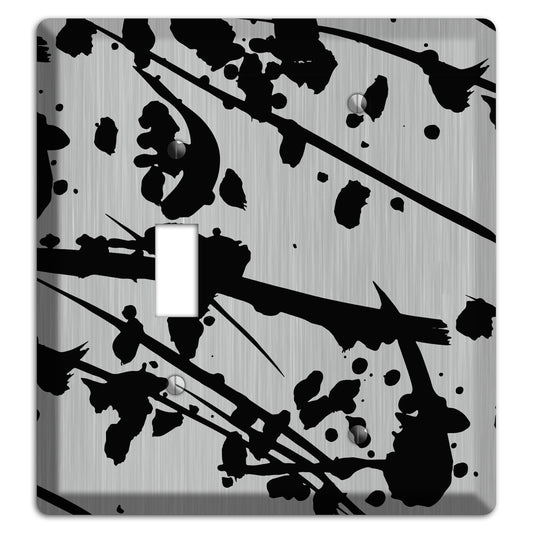 Ink Splash 6 Stainless Toggle / Blank Wallplate