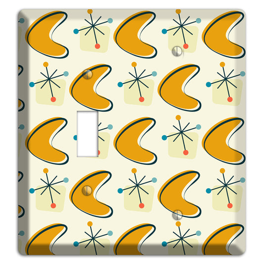 Yellow Boomerang Toggle / Blank Wallplate