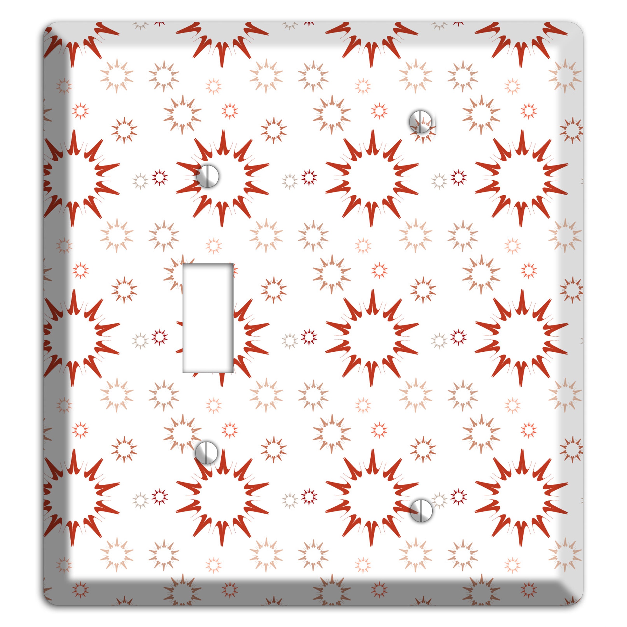 Maroon Retro Burst Toggle / Blank Wallplate