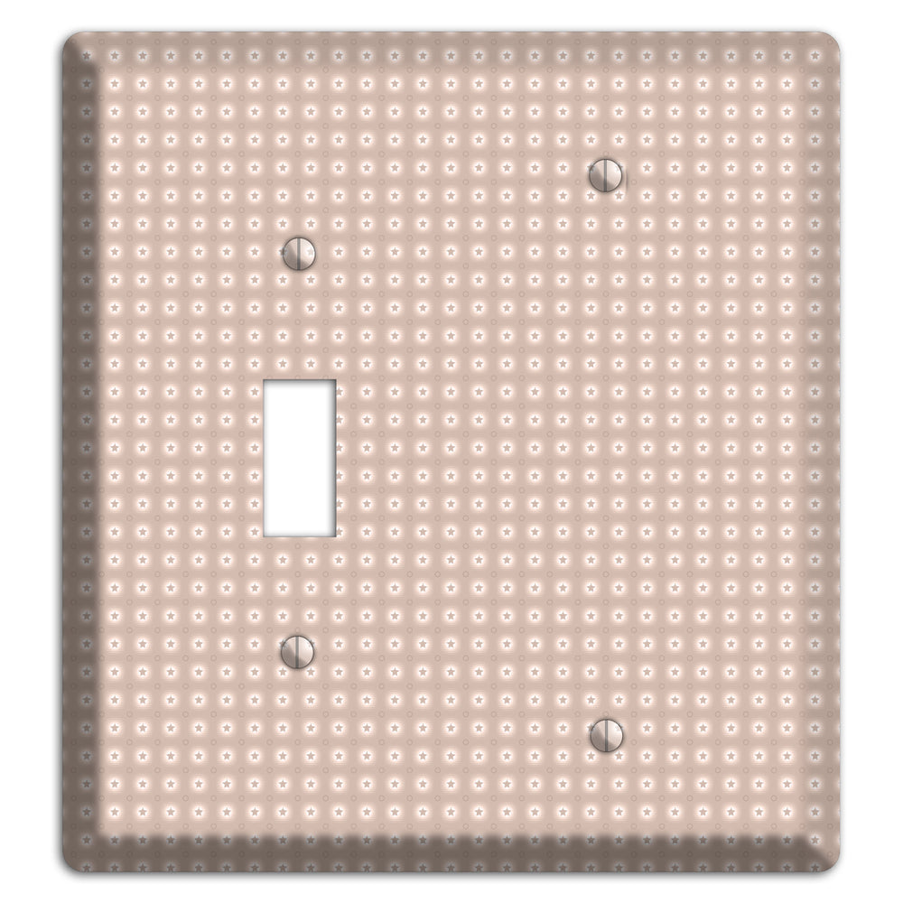 Beige with Circled Stars Toggle / Blank Wallplate