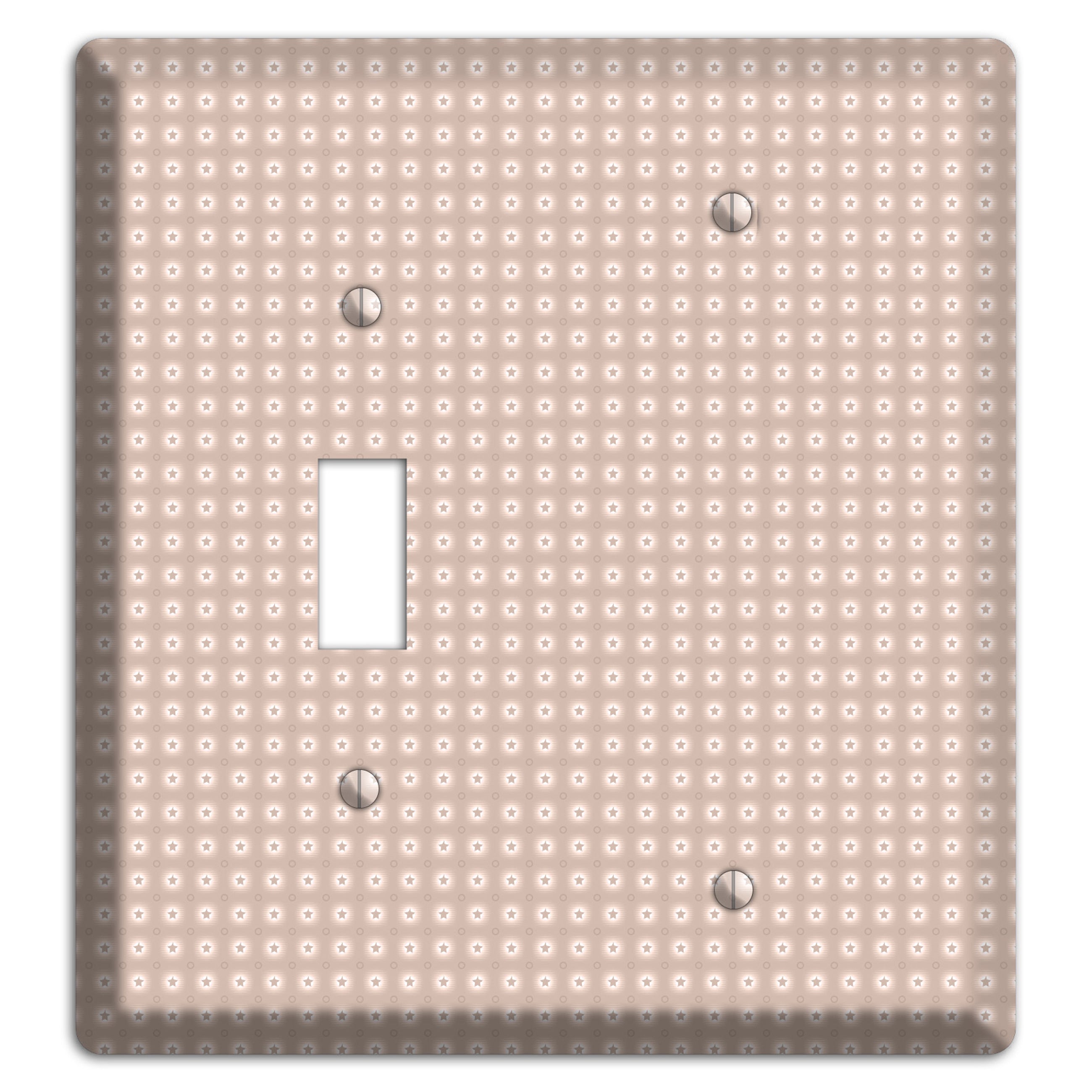 Beige with Circled Stars Toggle / Blank Wallplate