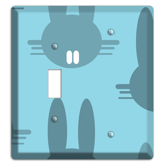 Blue Bunny Toggle / Blank Wallplate