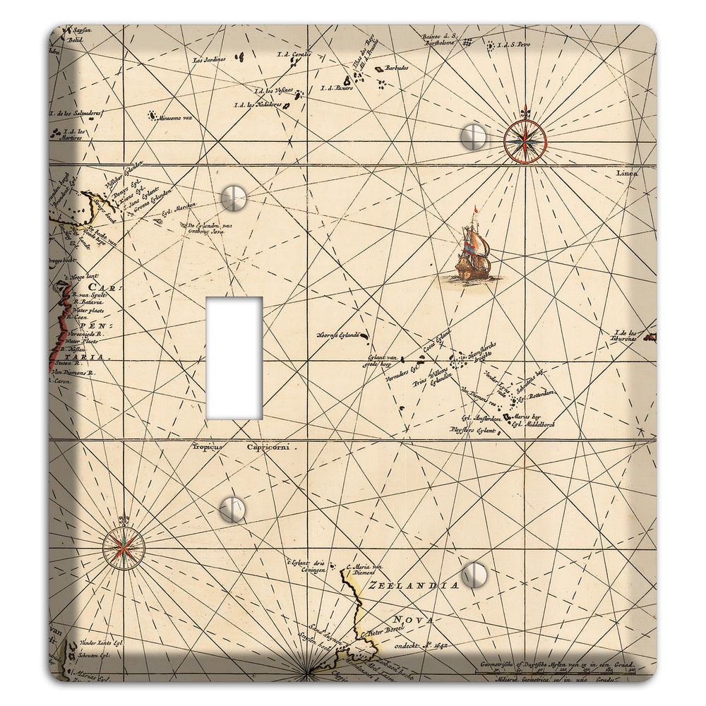 Map of New Zealand Toggle / Blank Wallplate