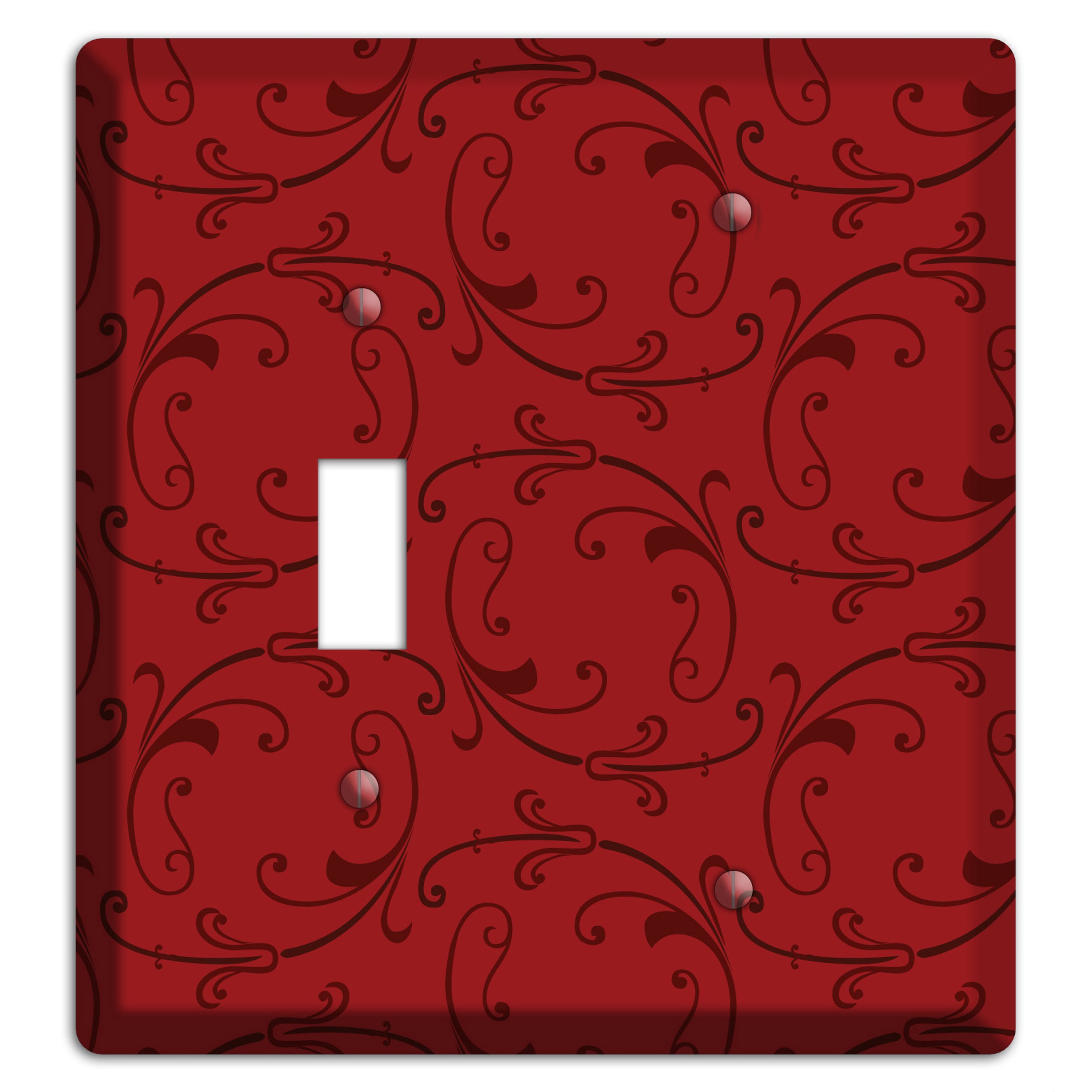 Red Victorian Sprig Toggle / Blank Wallplate
