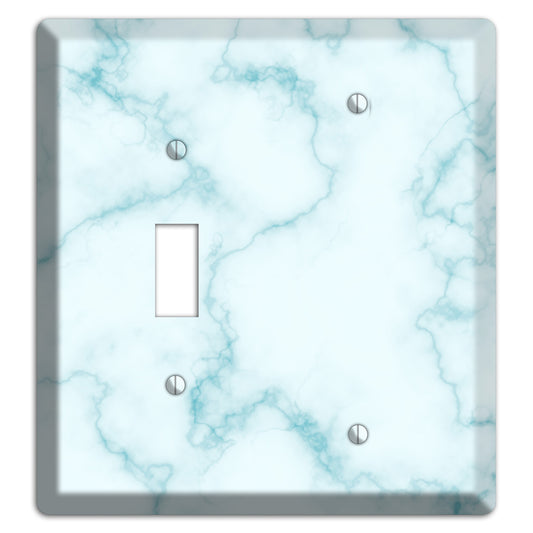 Blue Stained Marble Toggle / Blank Wallplate