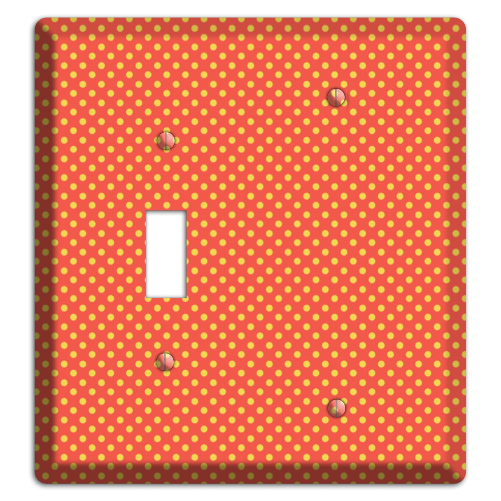 Orange Multi Tiny Polka Dots Toggle / Blank Wallplate