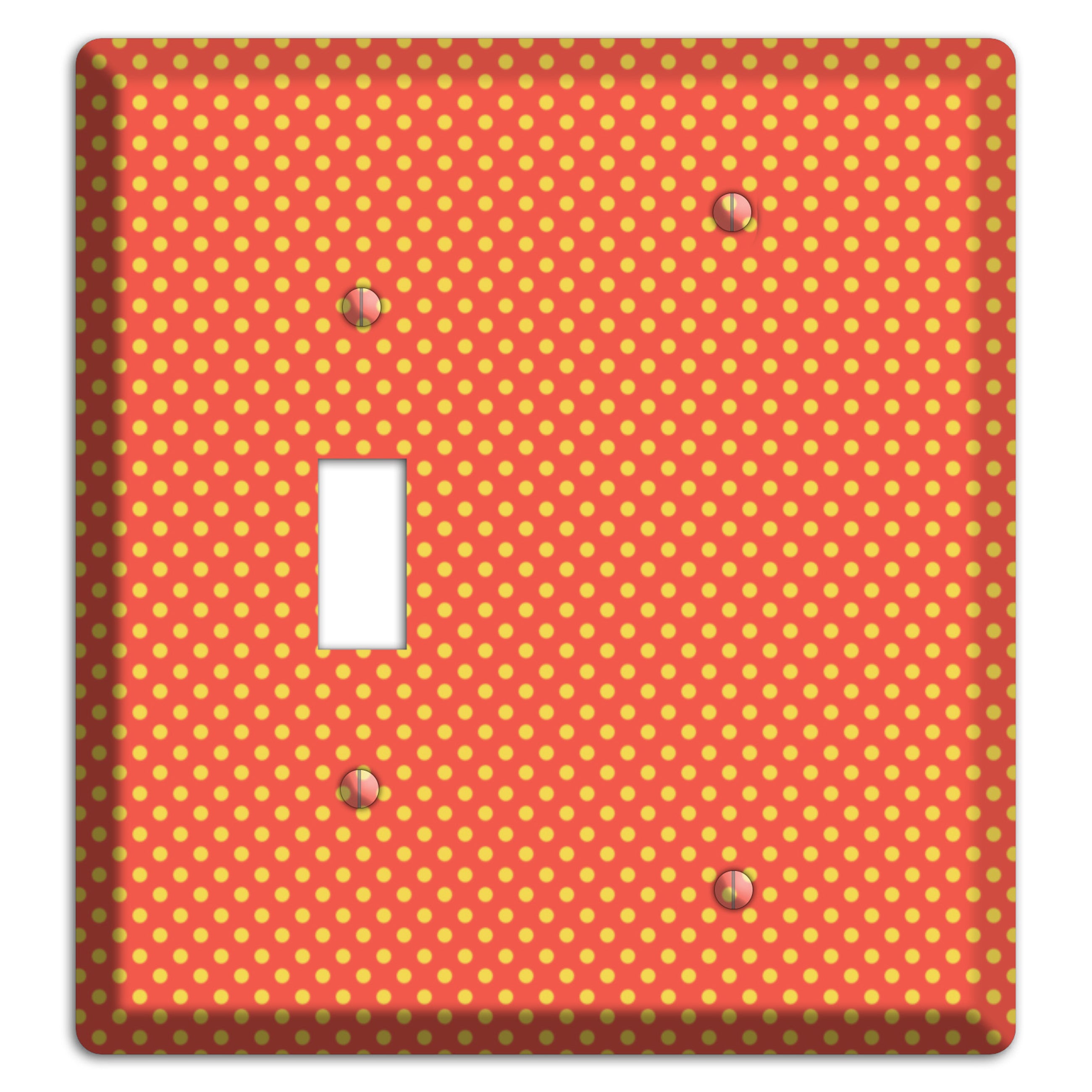 Orange Multi Tiny Polka Dots Toggle / Blank Wallplate