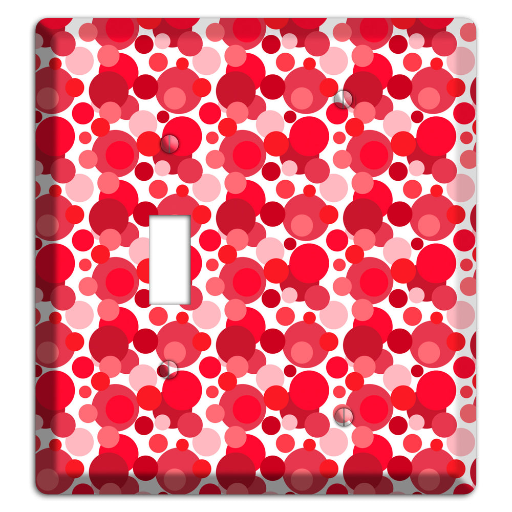 Multi Red Bubble Dots Toggle / Blank Wallplate