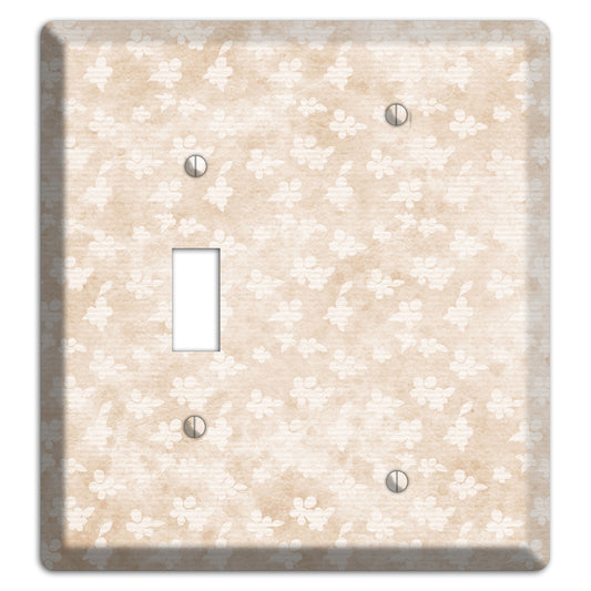 White Linen Neutral Texture Toggle / Blank Wallplate