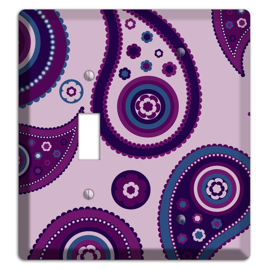 Light Purple Pailsey Toggle / Blank Wallplate