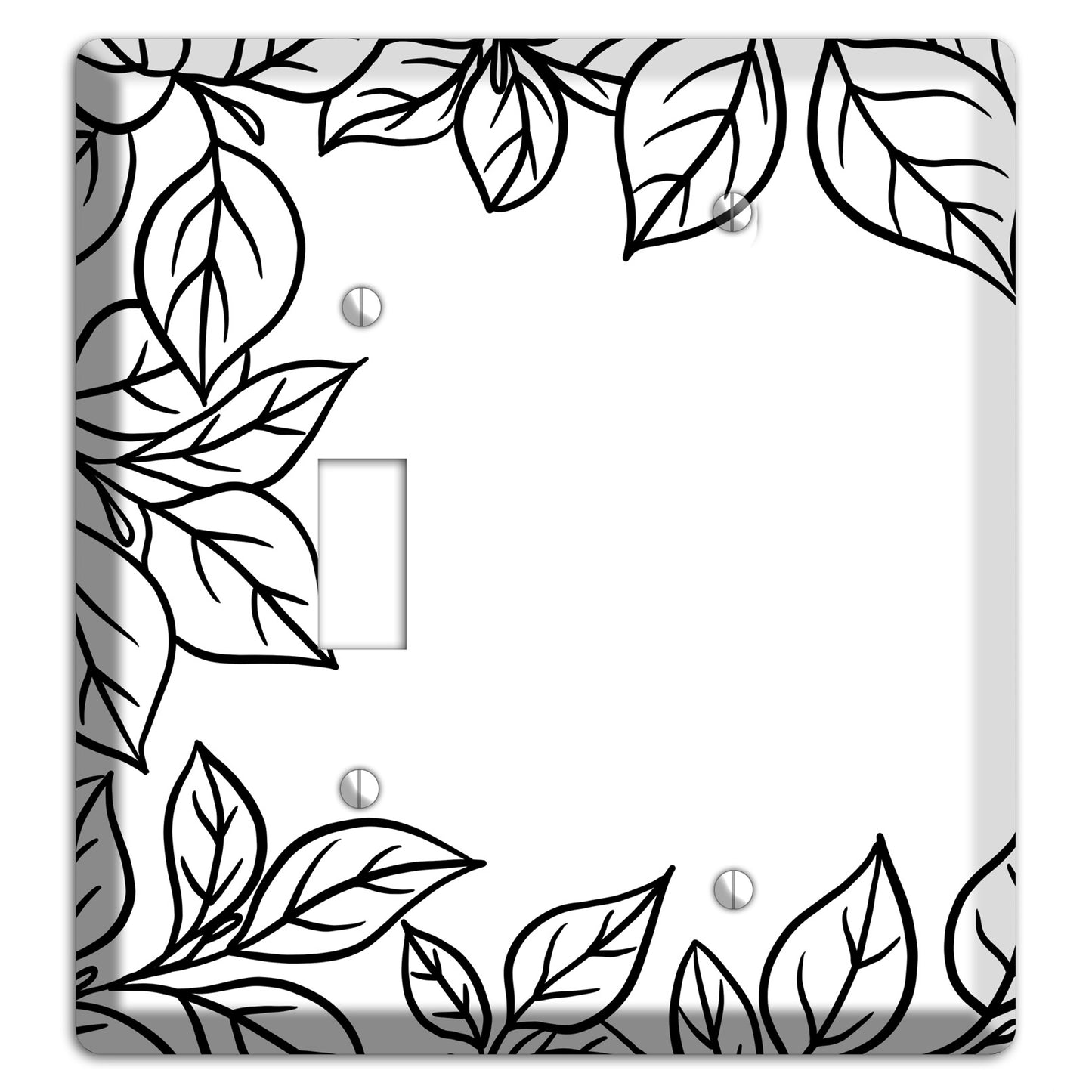 Hand-Drawn Leaves 7 Toggle / Blank Wallplate