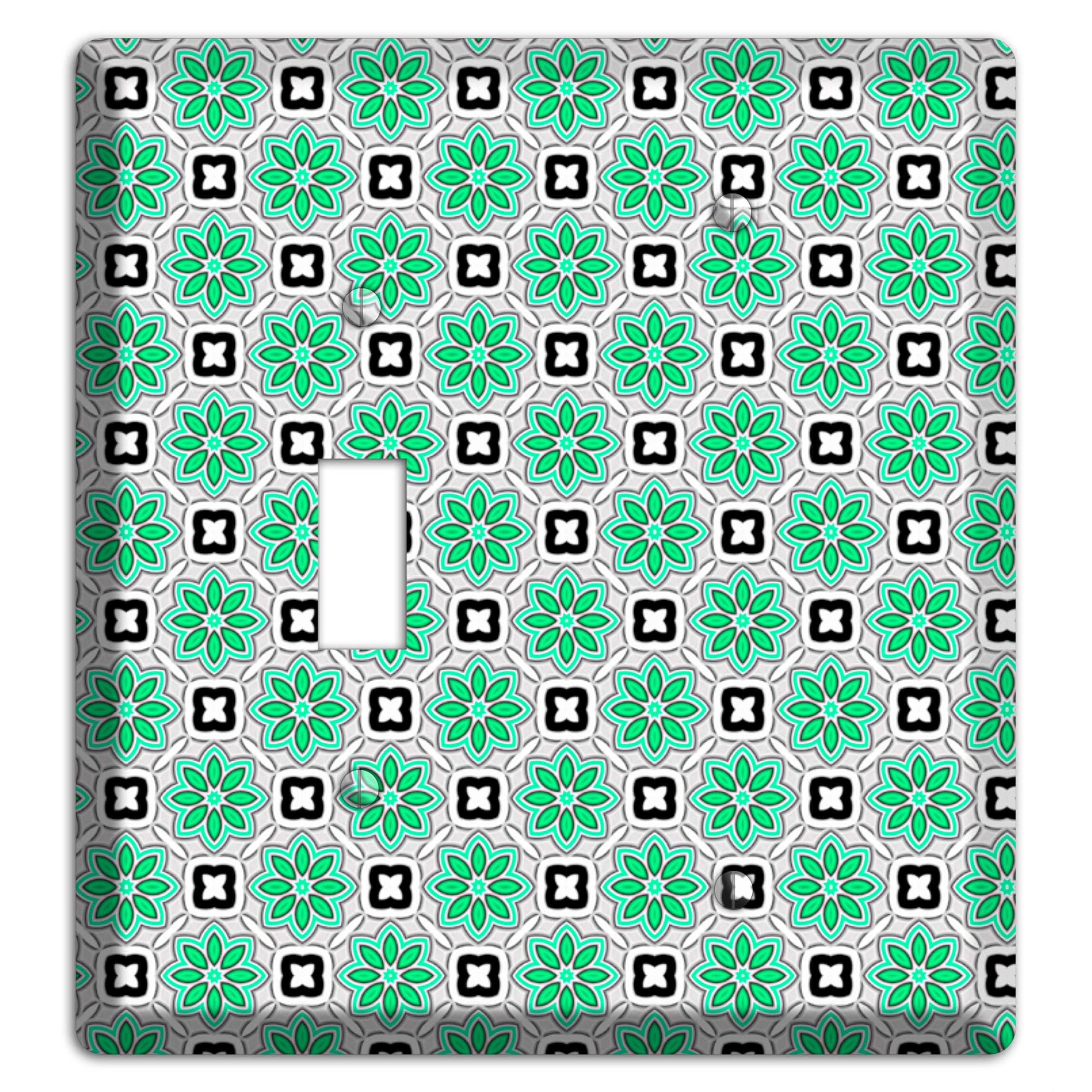 Green Foulard 6 Toggle / Blank Wallplate