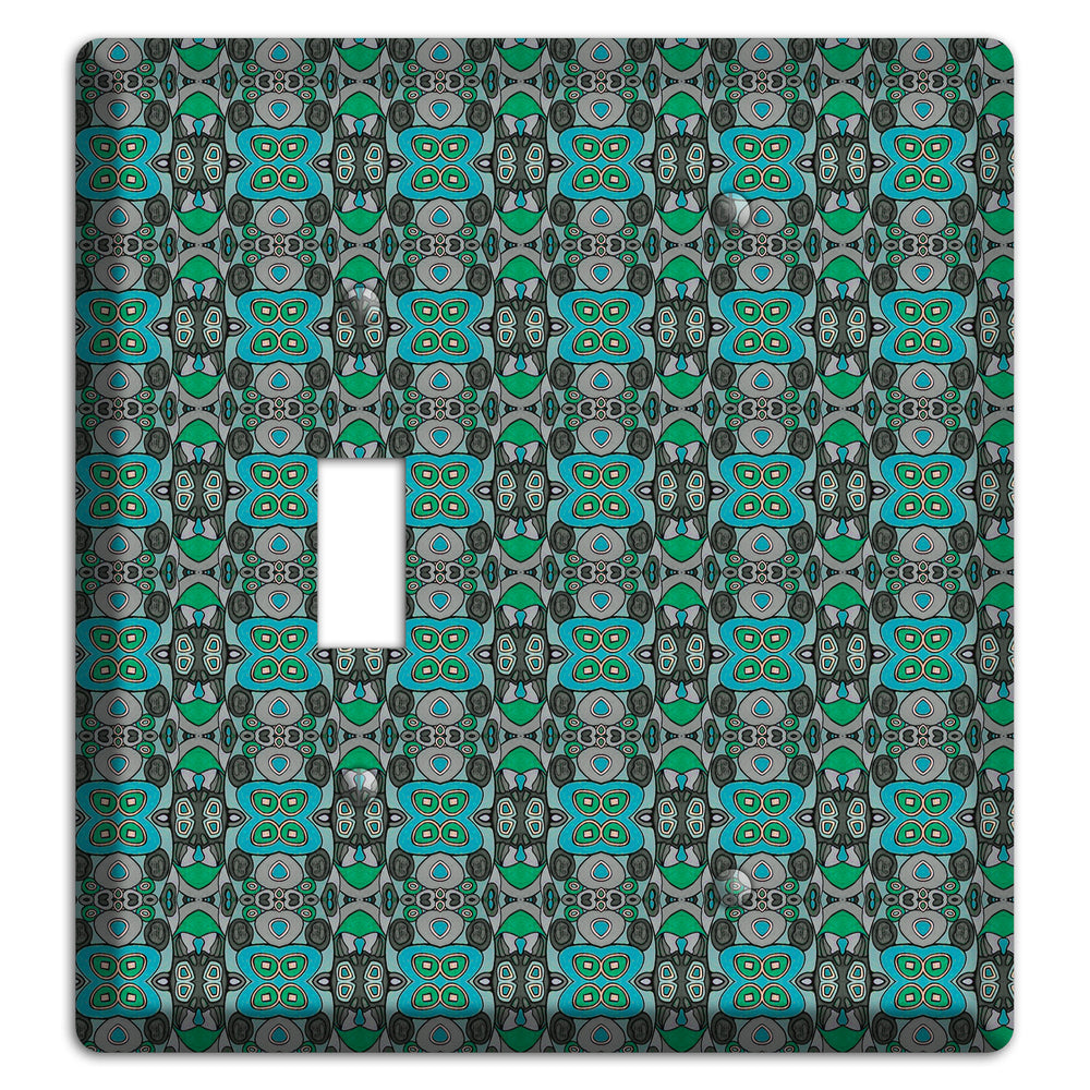 Green Tapestry Toggle / Blank Wallplate