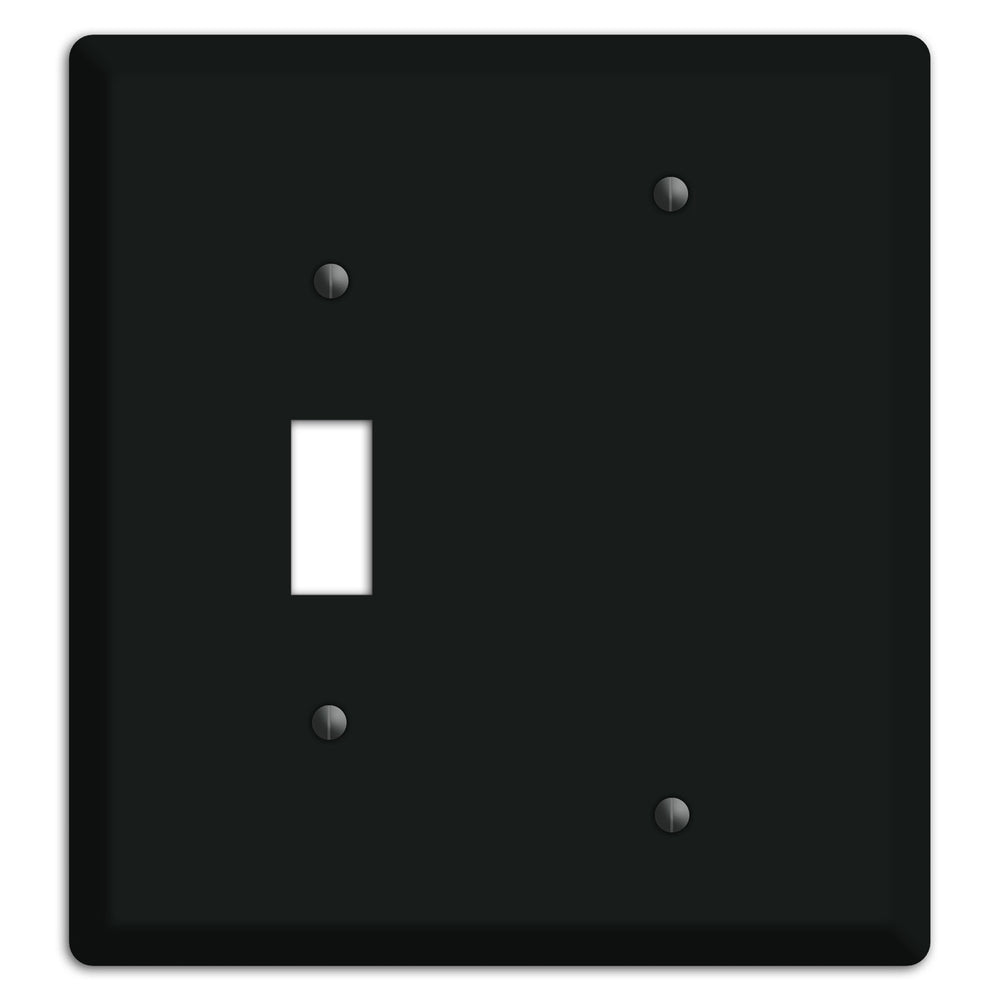 Baxter Matte Black Metal Toggle / Blank Wallplate