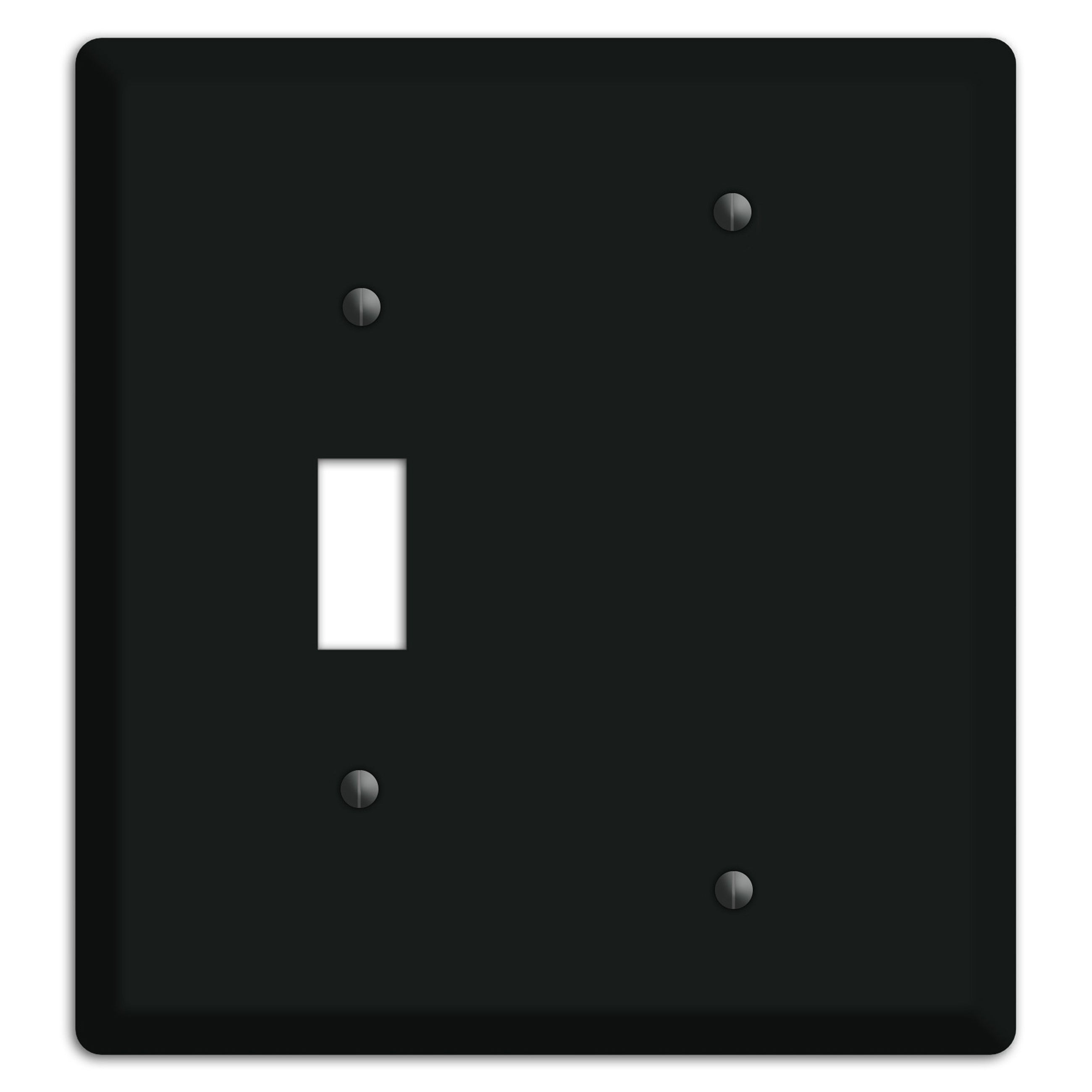 Matte Black Metal Toggle / Blank Wallplate