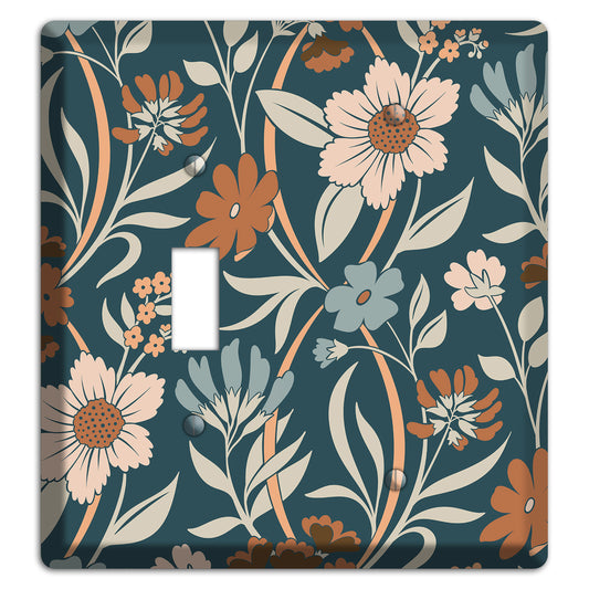 Summer Floral 1 Toggle / Blank Wallplate