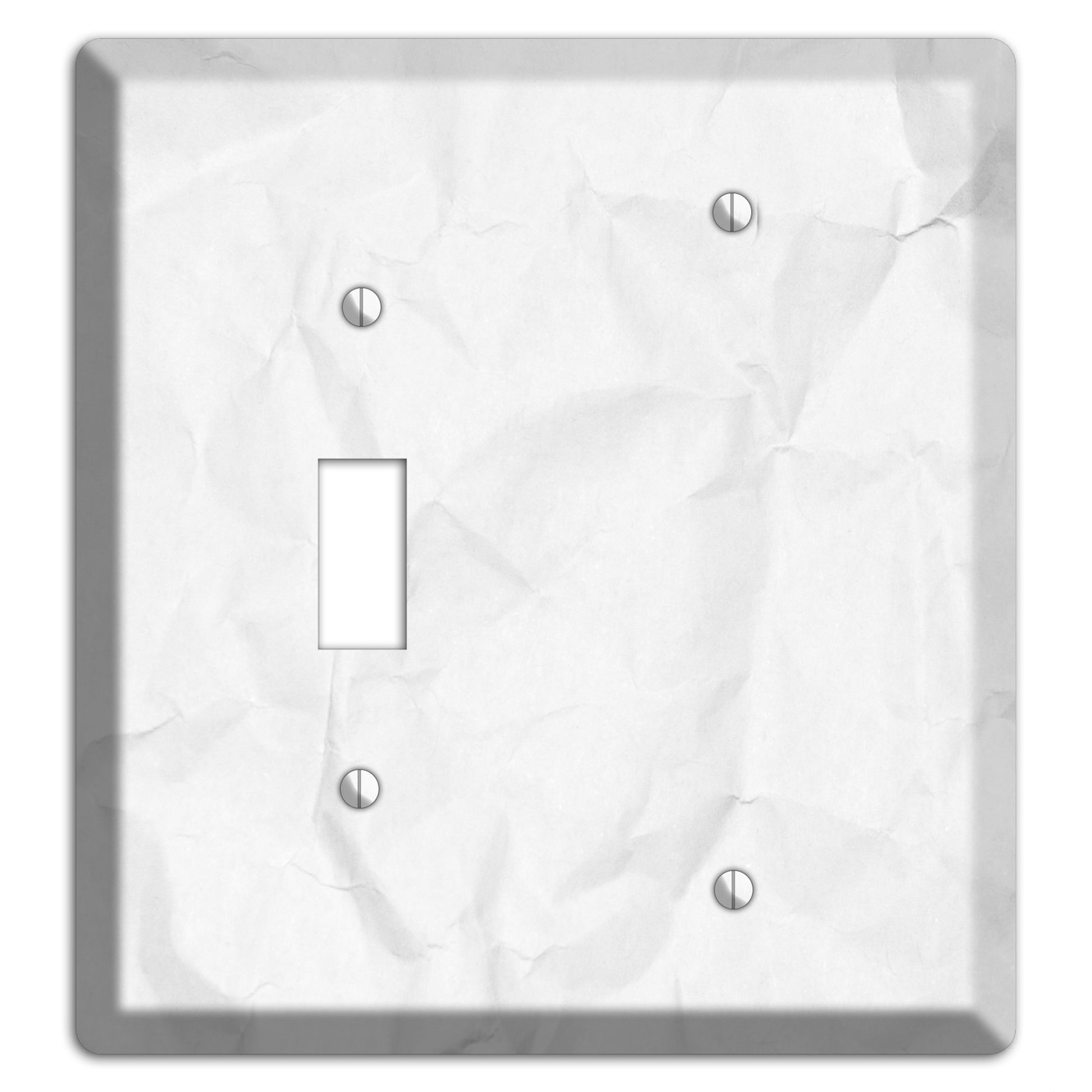 Seashell Crinkled Paper Toggle / Blank Wallplate