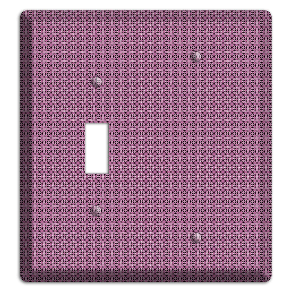 Multi Plum Tiled Tiny Foulard Toggle / Blank Wallplate