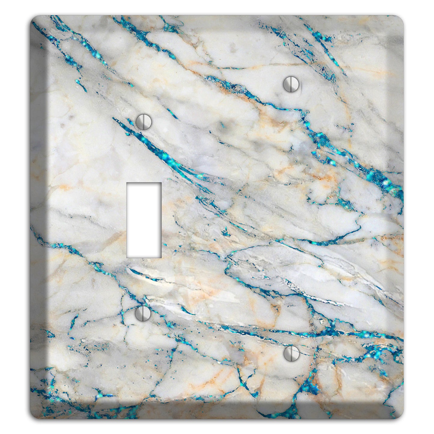 Bondi Blue Marble Toggle / Blank Wallplate