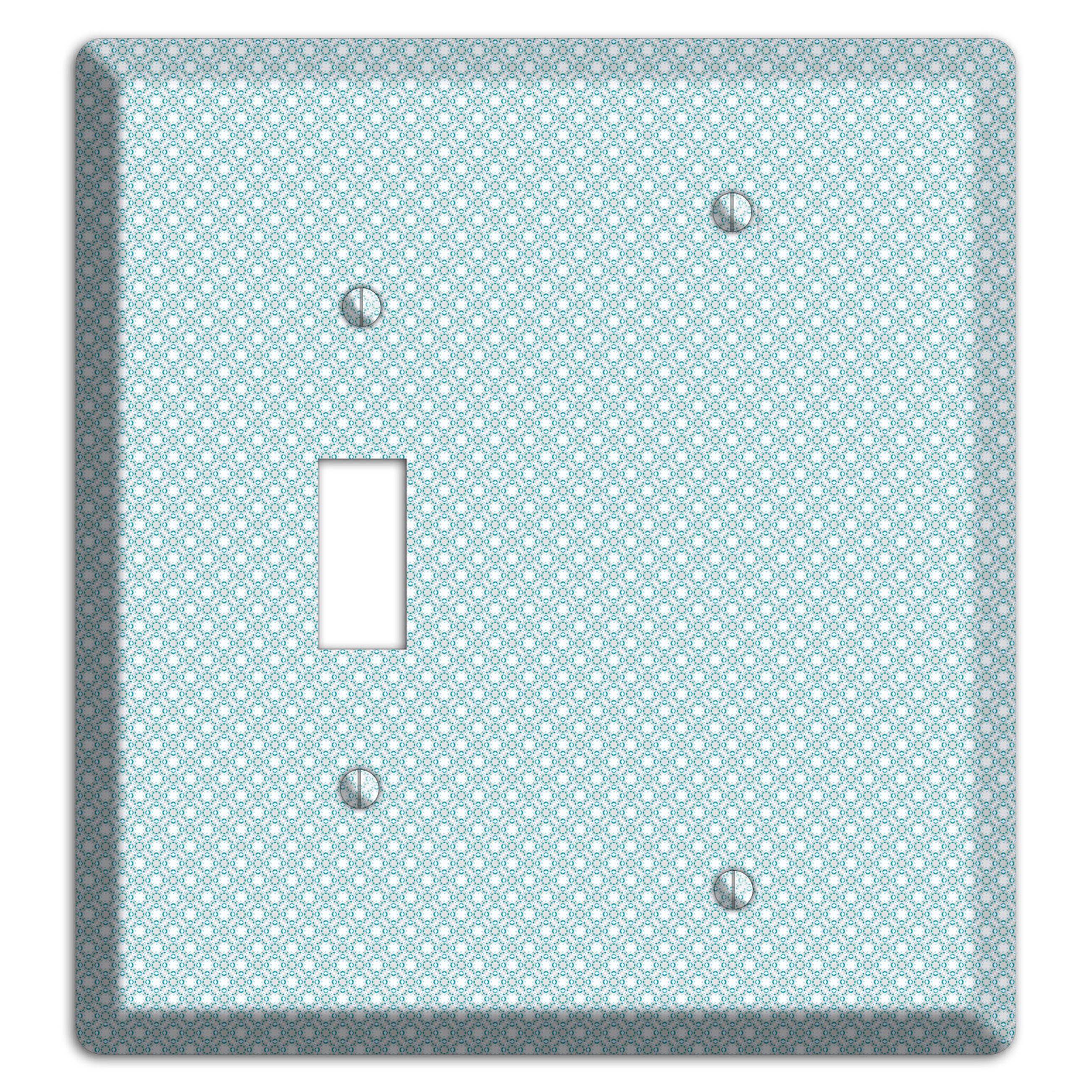 Light Blue Geometric Toggle / Blank Wallplate