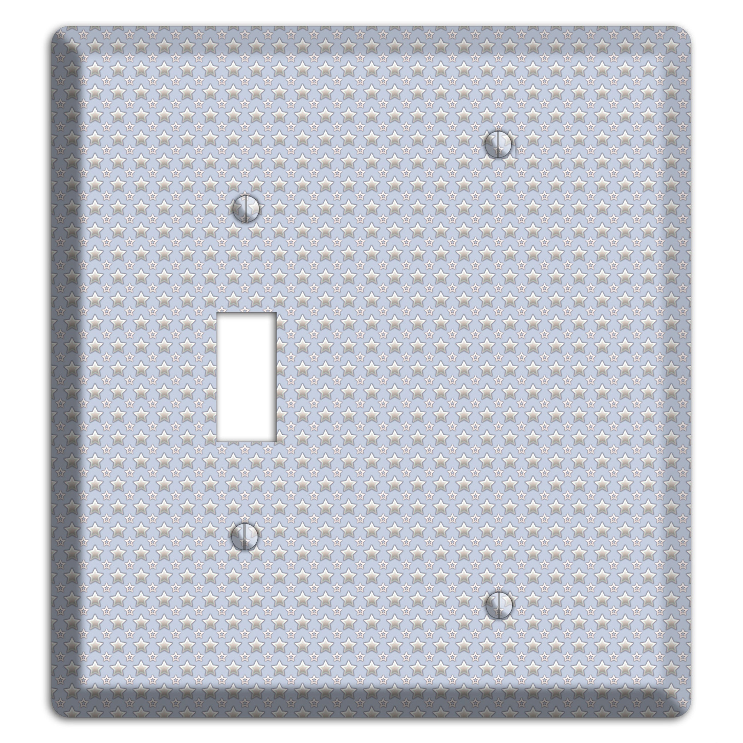 Grey Stars Toggle / Blank Wallplate