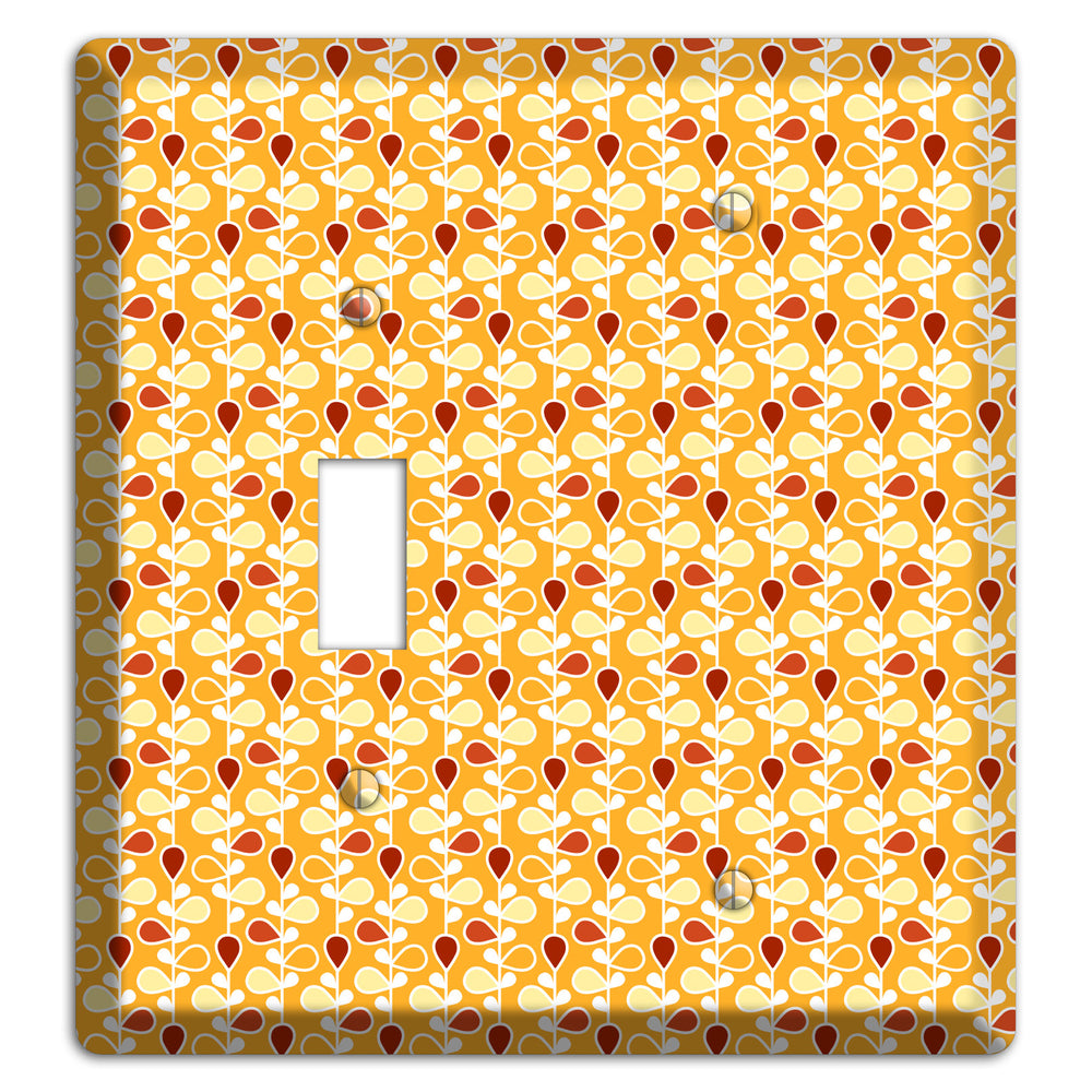 Yellow Teardrop Vine Toggle / Blank Wallplate