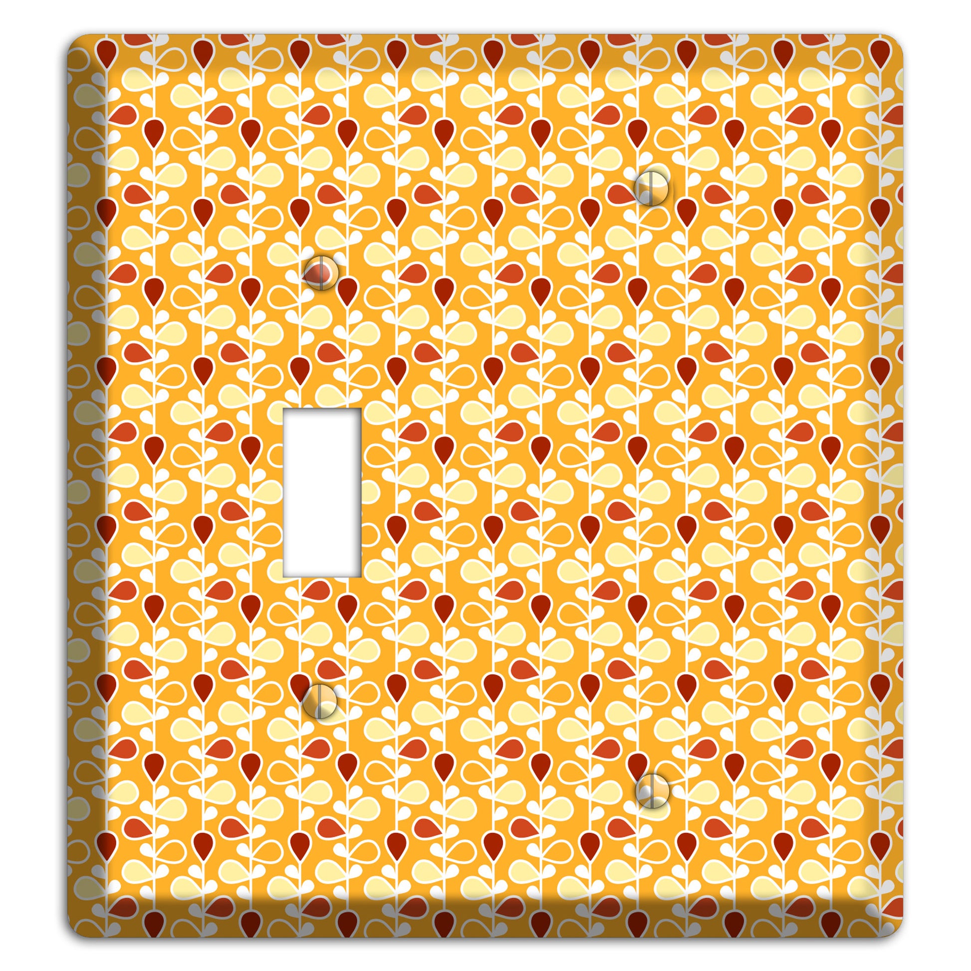 Yellow Teardrop Vine Toggle / Blank Wallplate