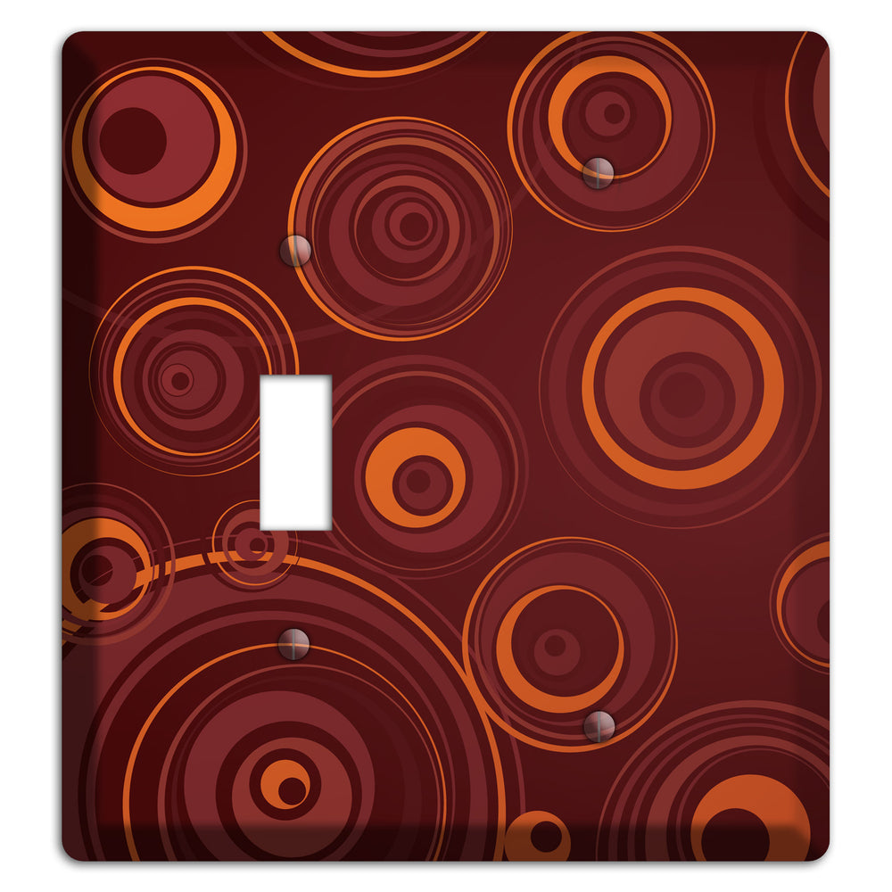 Brown Circles Toggle / Blank Wallplate