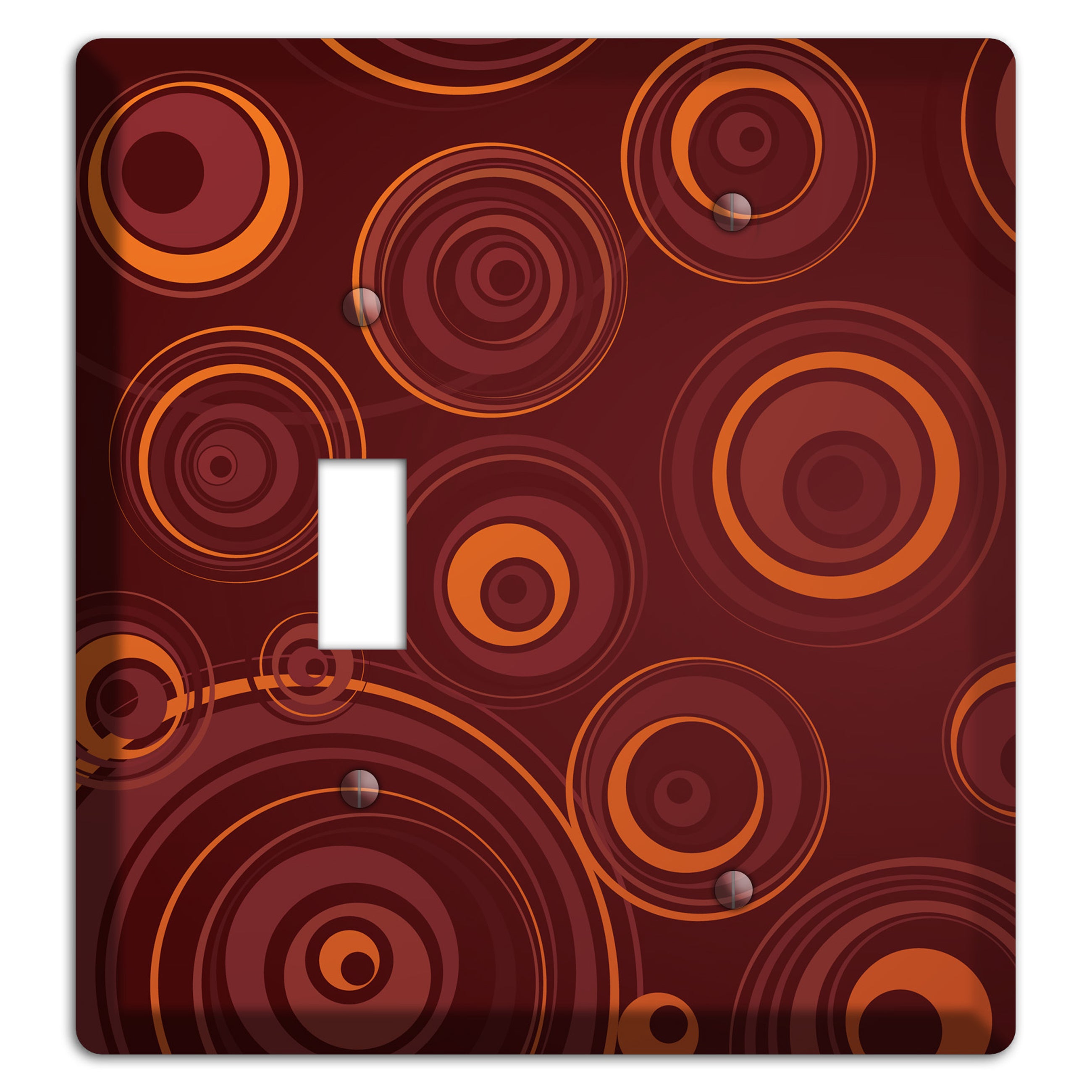 Brown Circles Toggle / Blank Wallplate