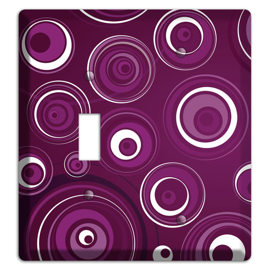 Purple Circles 2 Toggle / Blank Wallplate