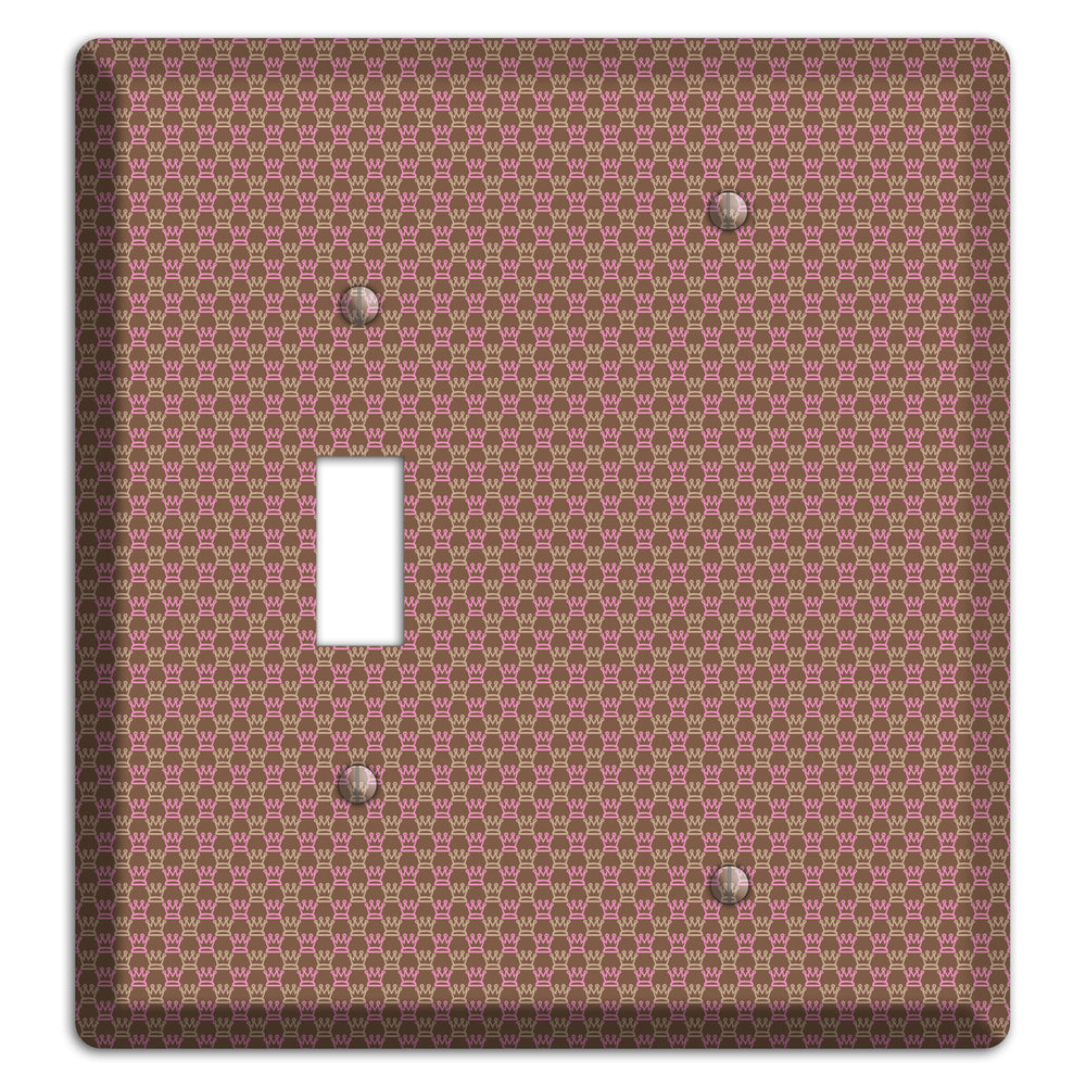 Brown Foulard Toggle / Blank Wallplate