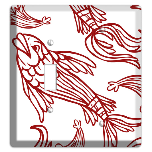 Red and White Koi Toggle / Blank Wallplate