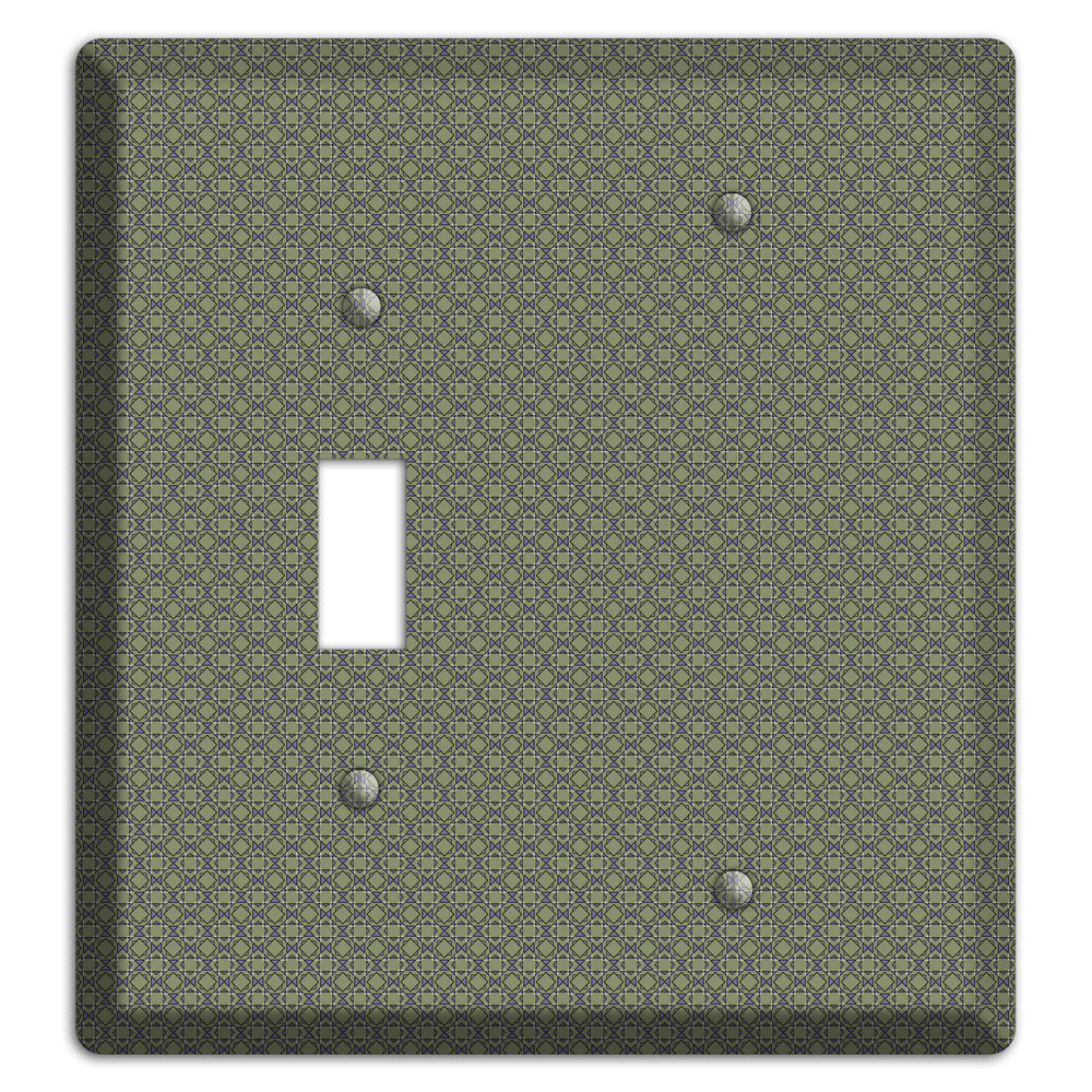 Multi Olive Foulard Toggle / Blank Wallplate