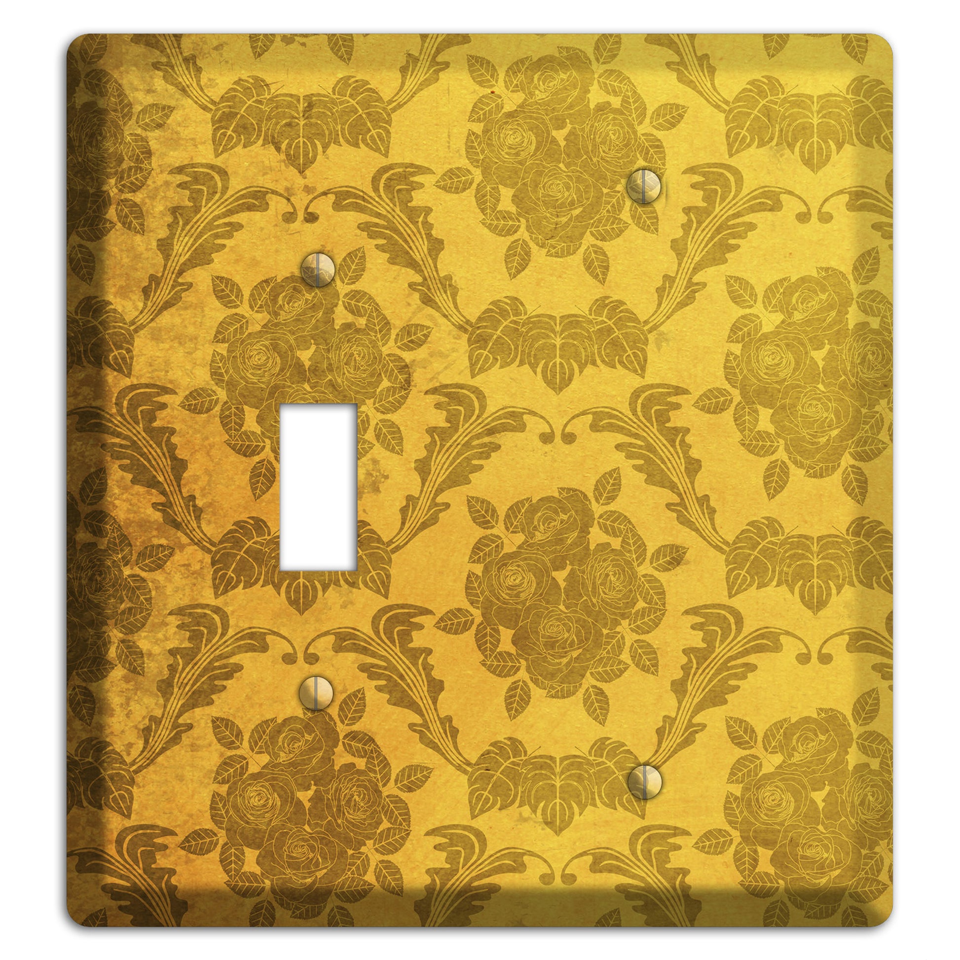 Tusock Vintage Rose Damask Toggle / Blank Wallplate